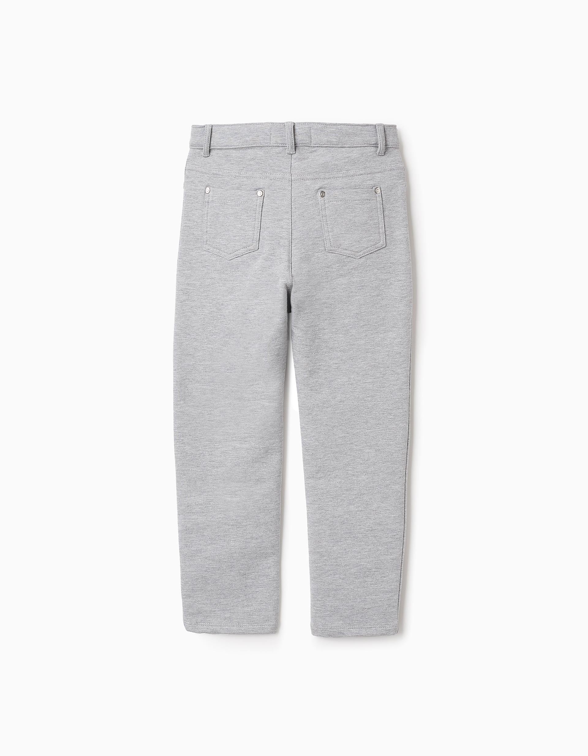 Jegging Gratté pour Fille 'Skinny', Gris