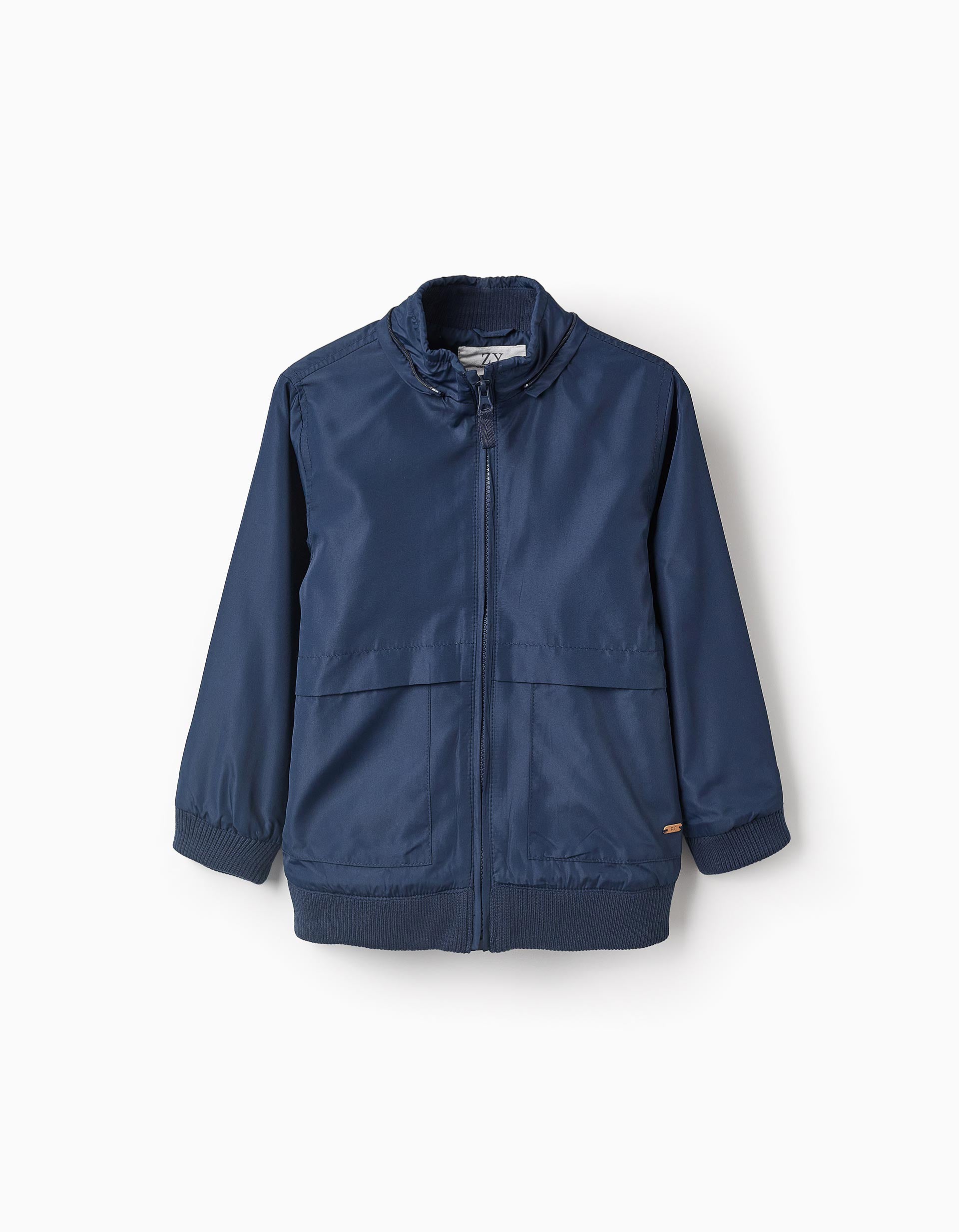 Chaqueta con Capucha Desmontable para Niño, Azul Oscuro