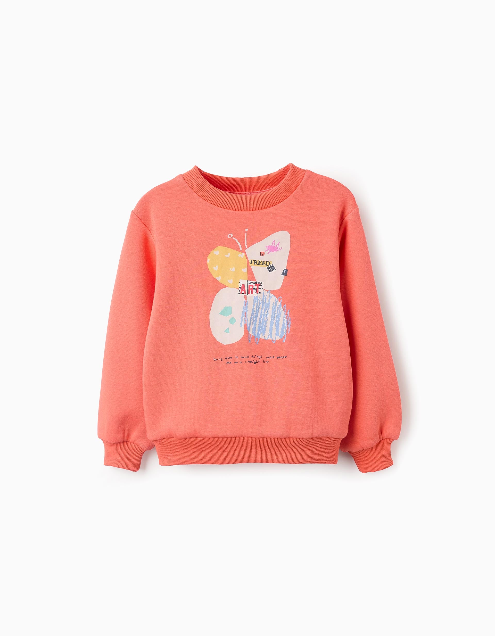 Sweat Effet Thermique pour Fille 'Liberté', Orange