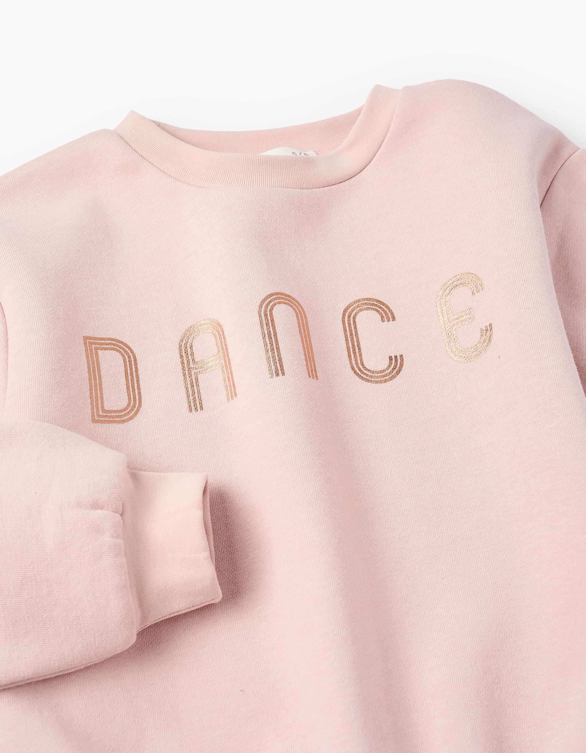 Sweat Gratté + Jupe Plissée avec Paillettes pour Fille, Rose