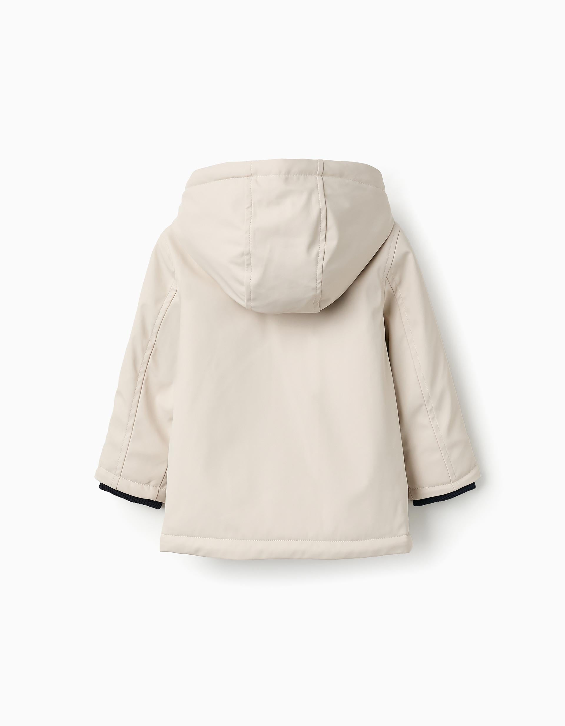 Parka en Caoutchouc avec Doublure en Jersey pour Bébé Garçon, Beige