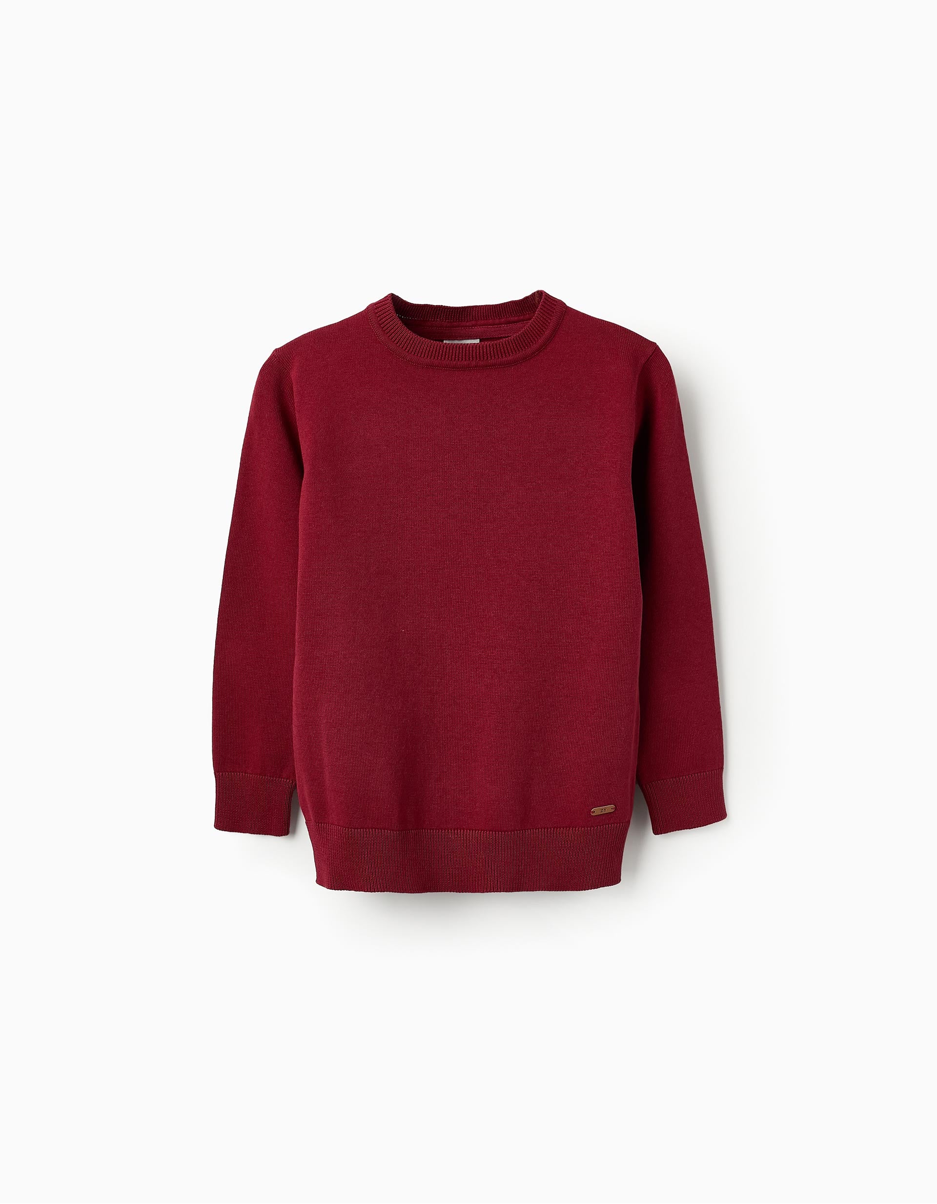 Pull en Maille Fine pour Garçon, Bordeaux