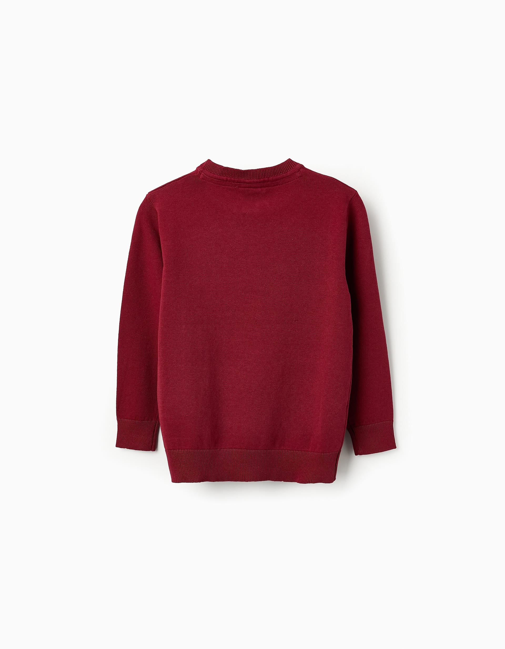 Pull en Maille Fine pour Garçon, Bordeaux