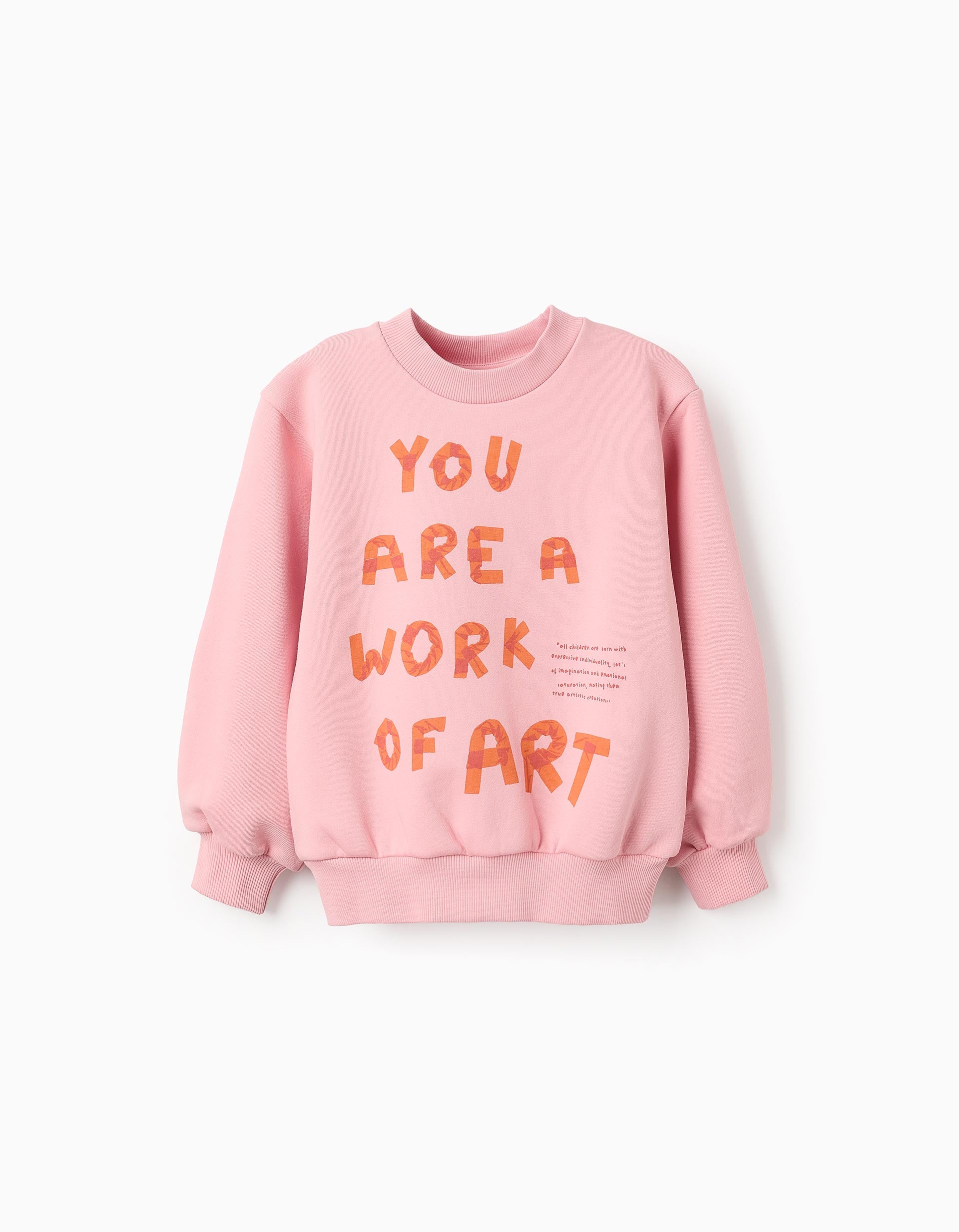 Sweat Gratté pour Fille 'Work of Art', Rose