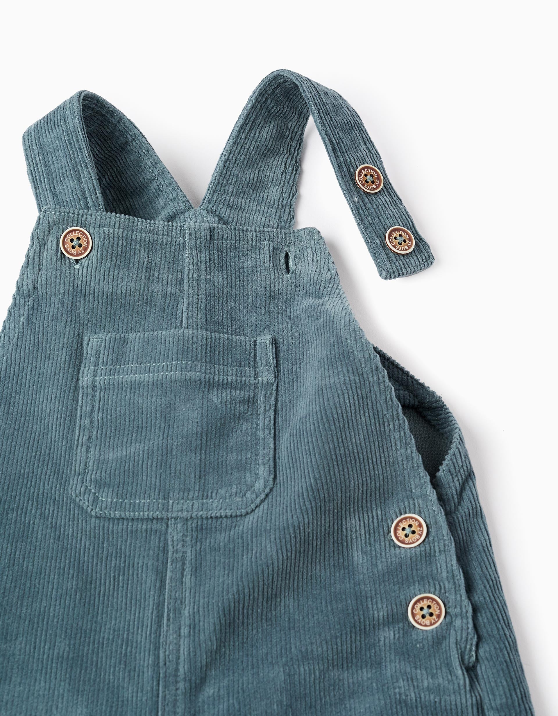 Corduroy Dungarees for Baby Boys, Blue