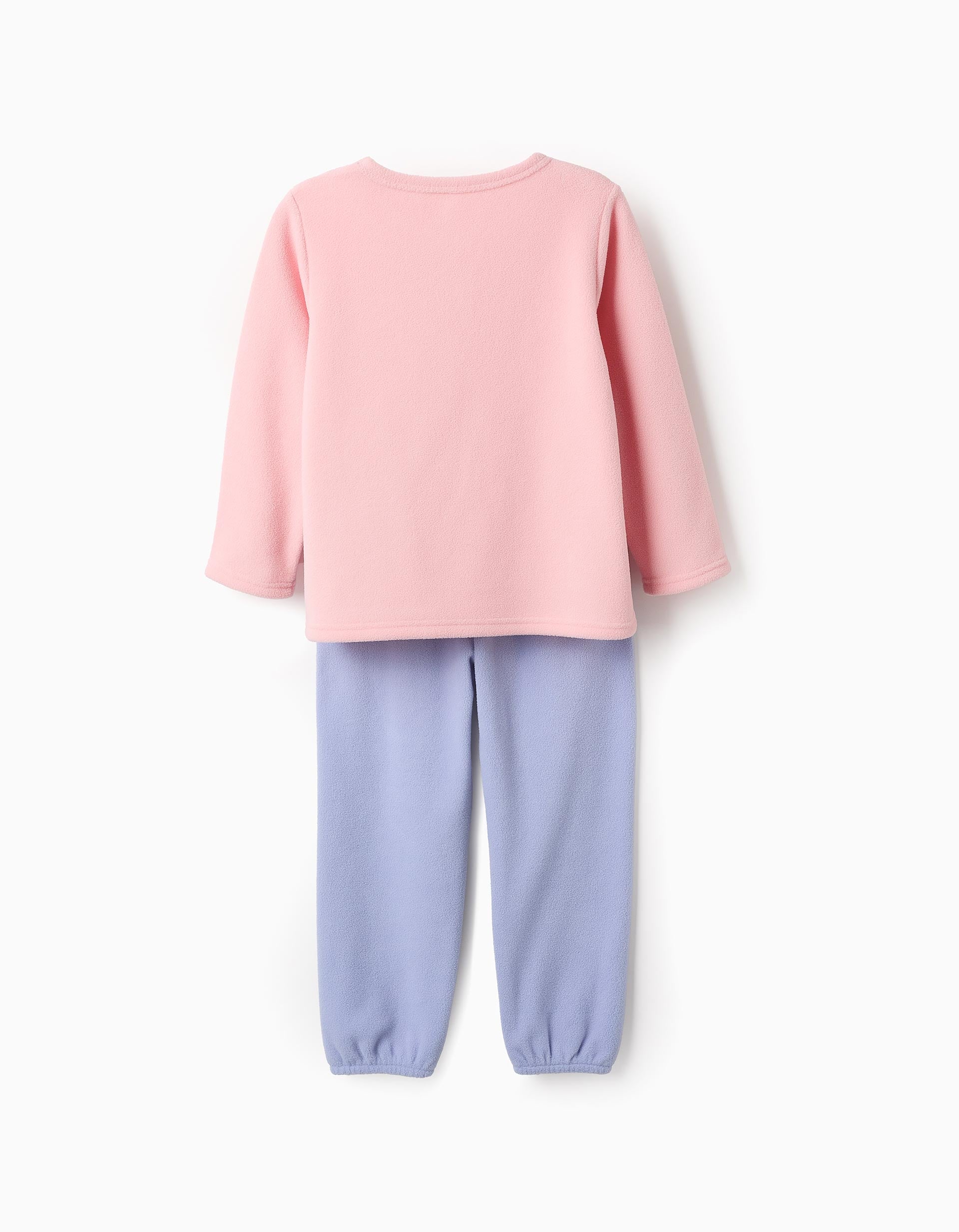 Pyjama Polaire pour Fille 'Chouette', Rose/Bleu