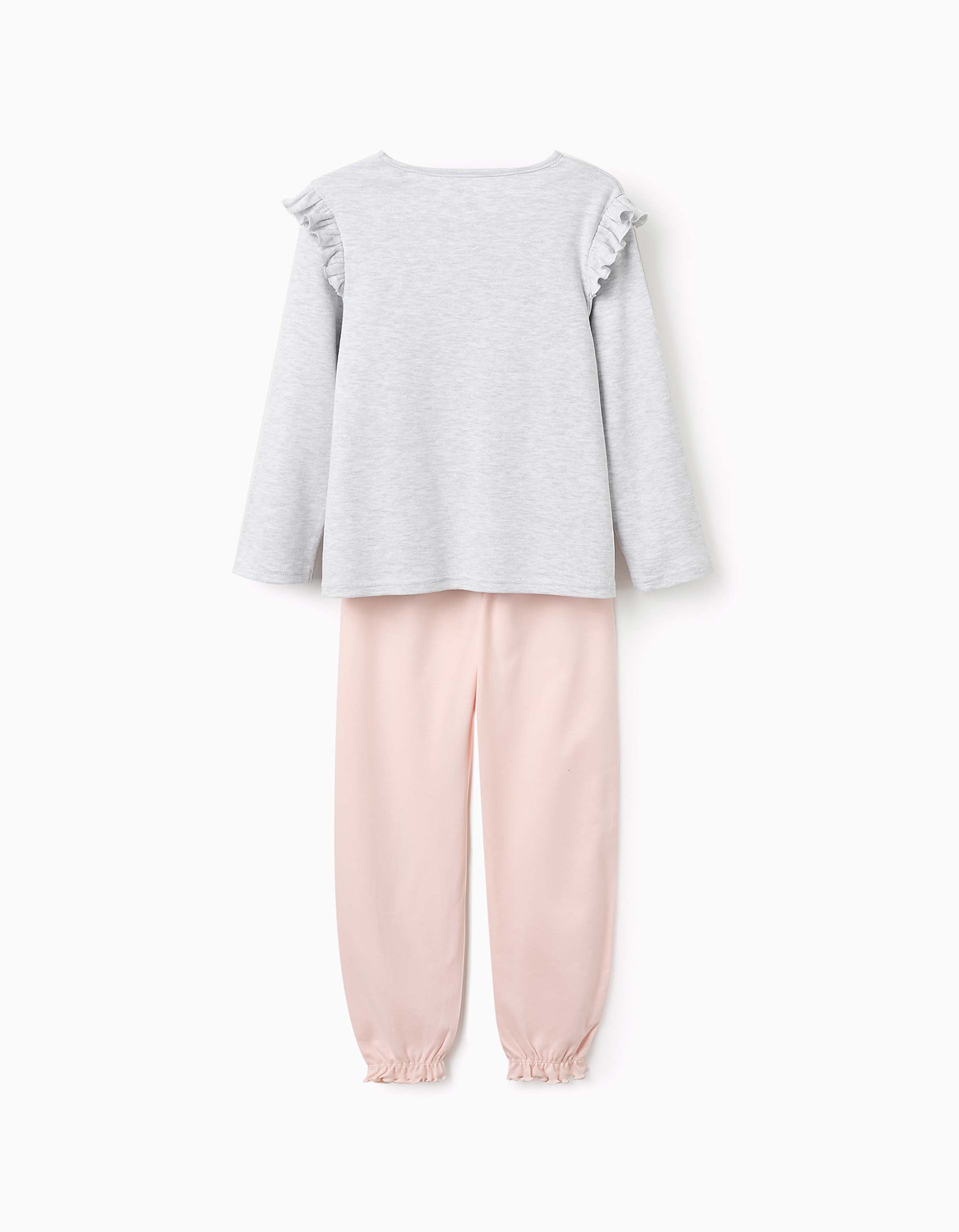 Pijama de Algodón para Niña 'Princesas Disney', Rosa/Gris