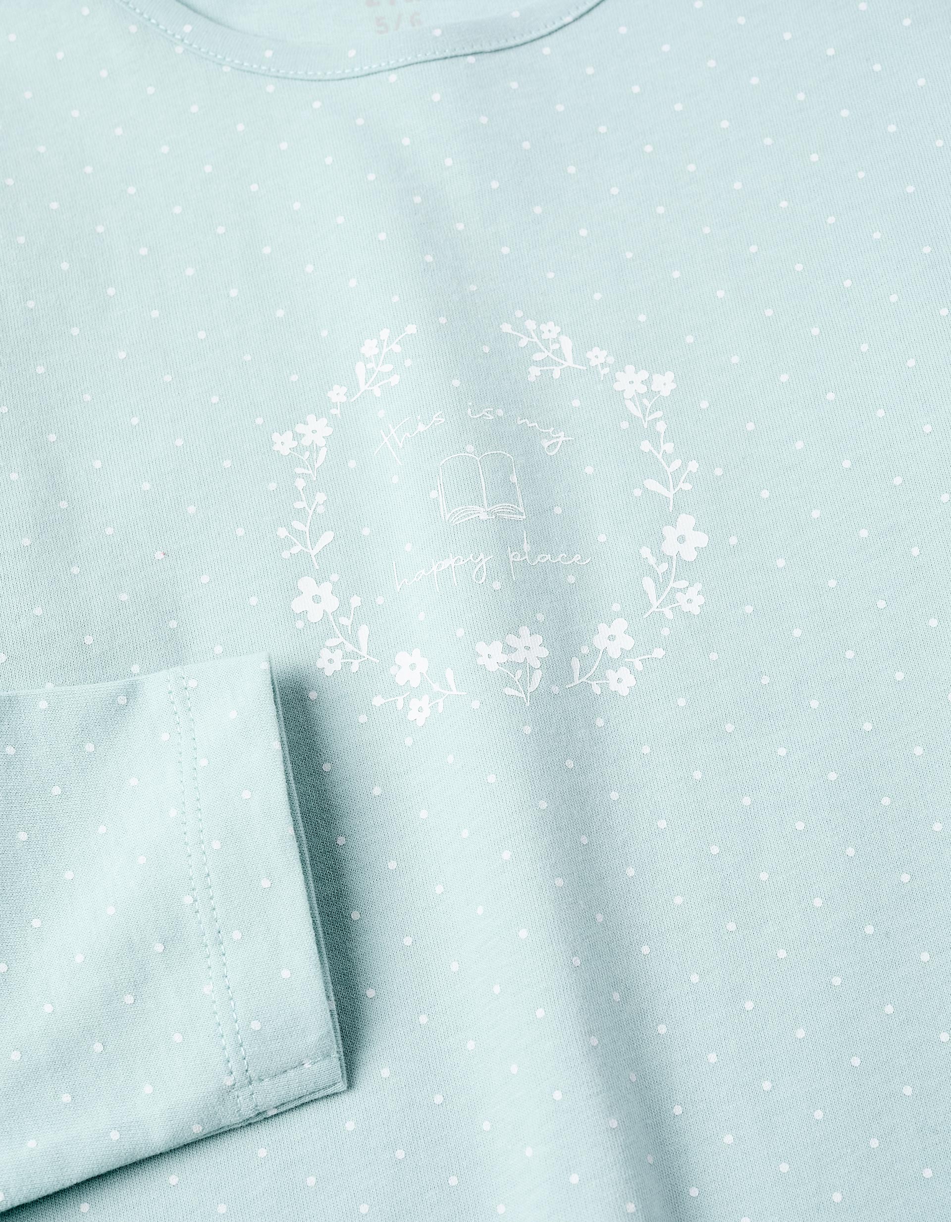 Pyjama en Coton pour Fille 'Happy Place', Bleu