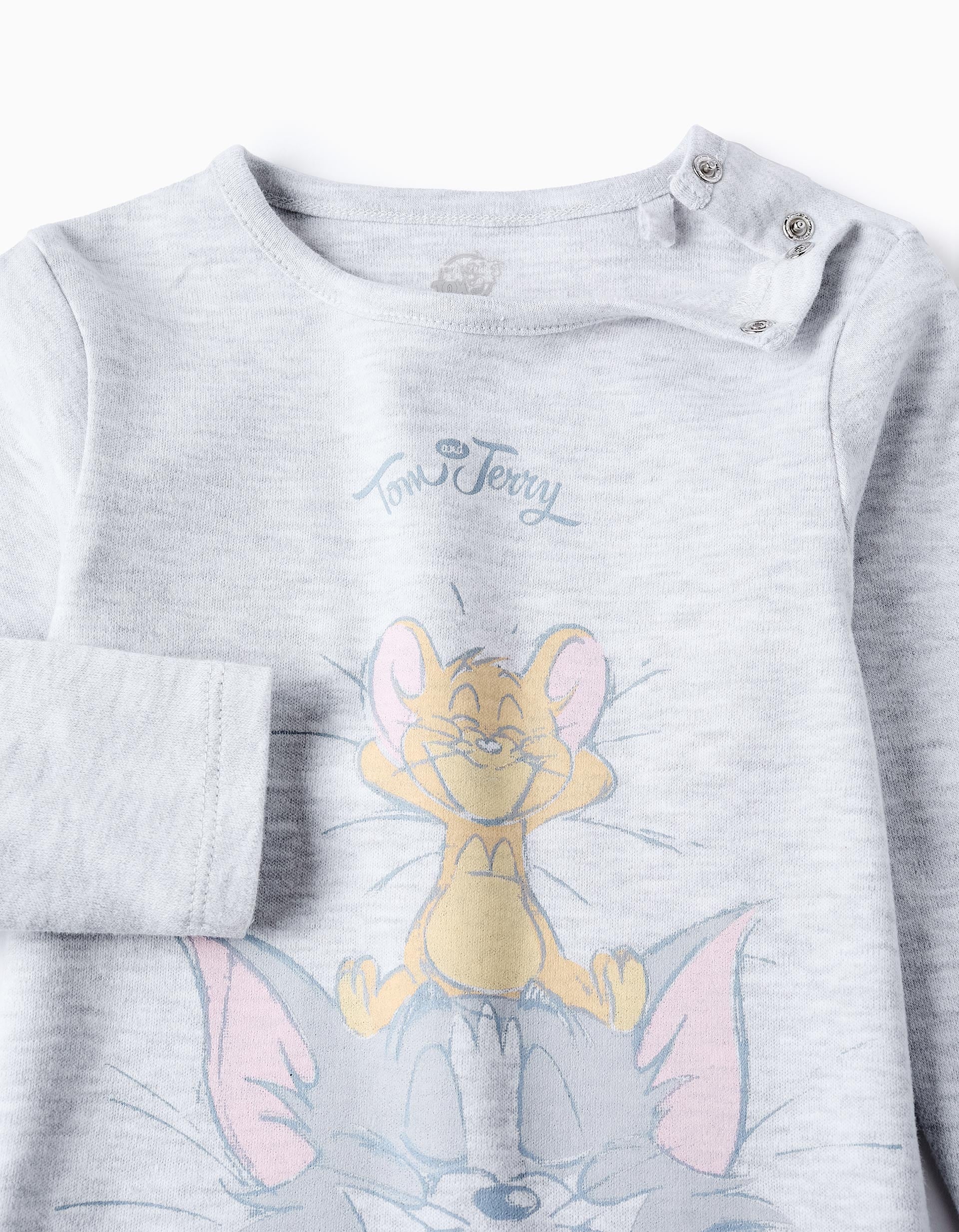 Pijama de Algodón para Bebé Niño 'Tom & Jerry', Gris/Azul