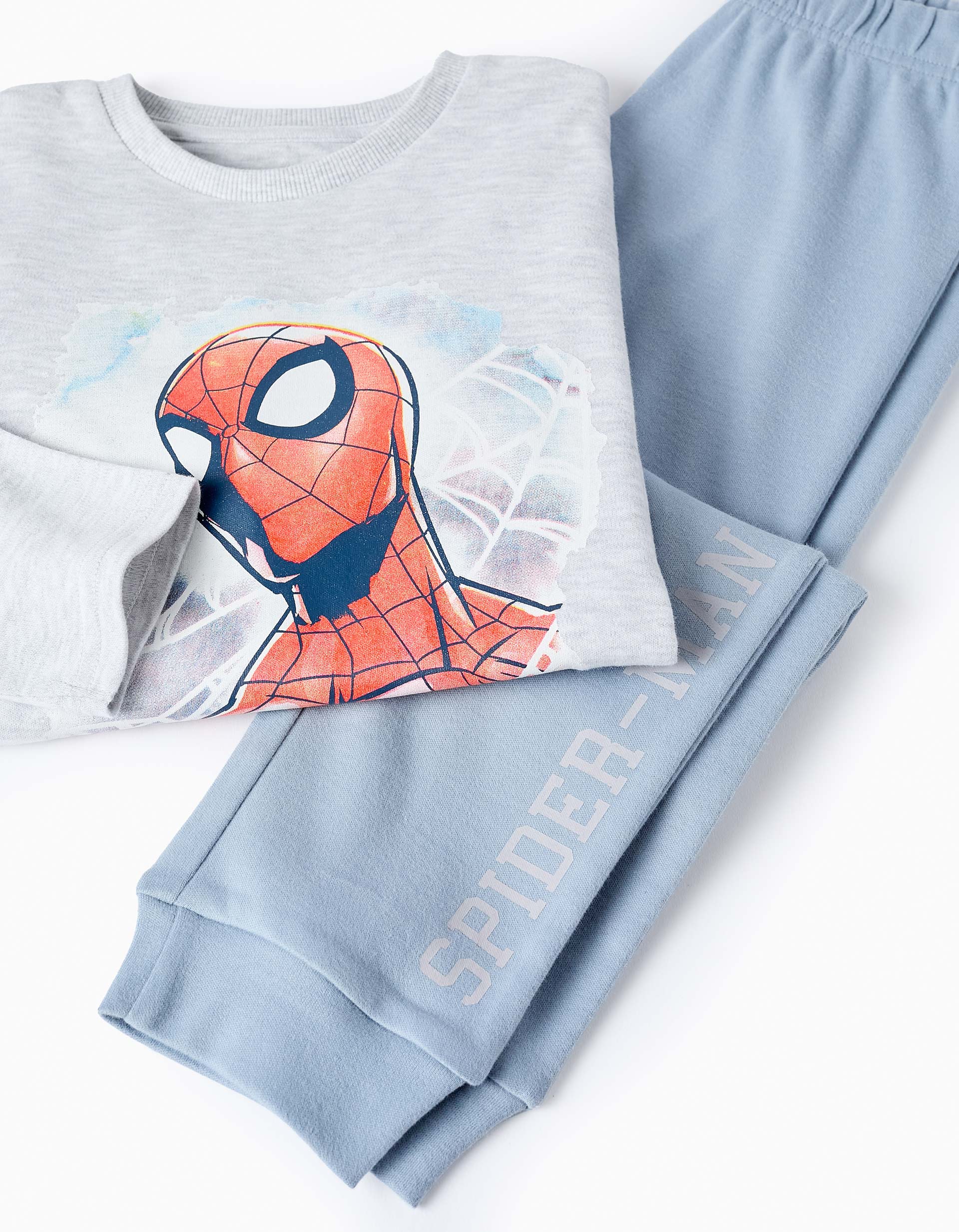 Pijama de Algodón para Niño 'Spider-Man', Azul/Gris