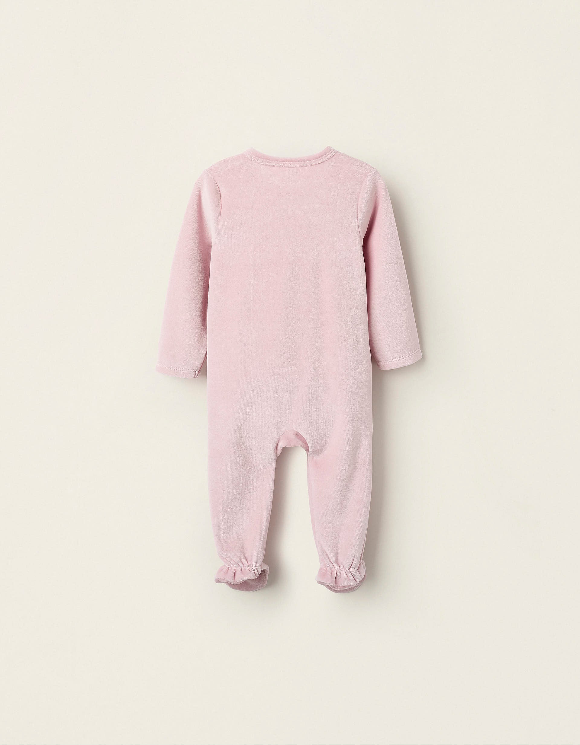 Babygrow de Veludo para Bebé Menina 'Family Love', Rosa