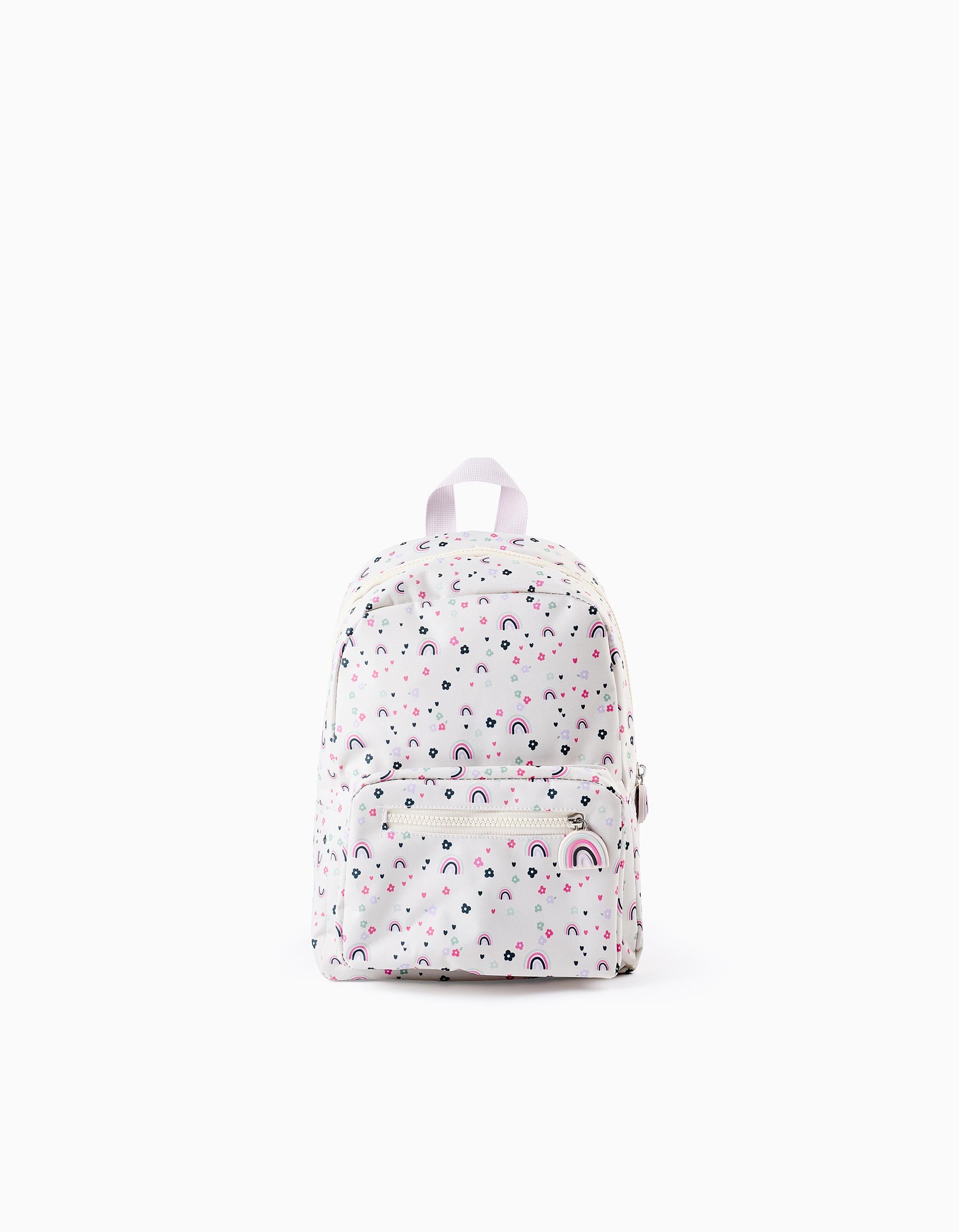 Mochila para Bebé Menina 'Arco-íris', Bege/Lilás