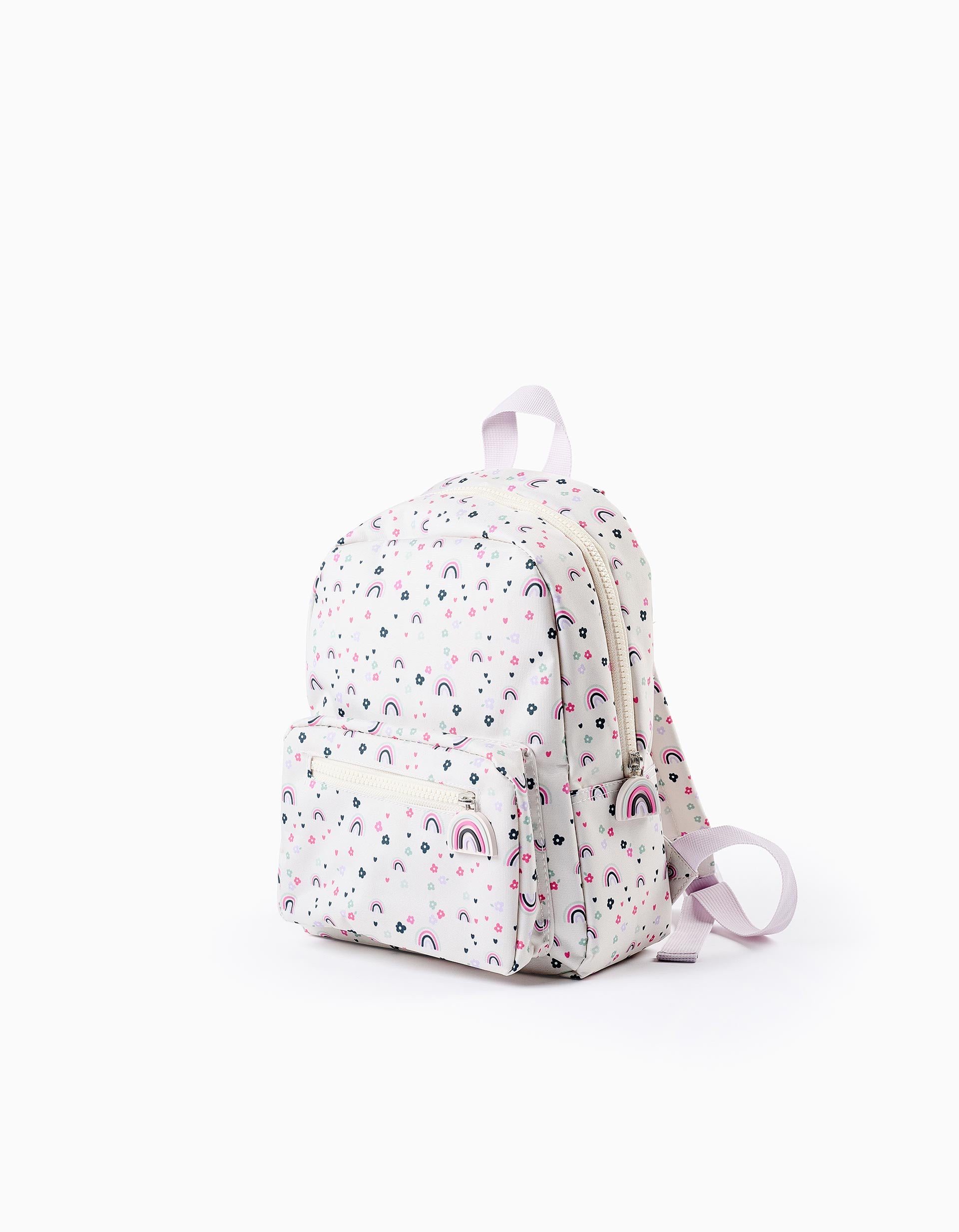 Mochila para Bebé Menina 'Arco-íris', Bege/Lilás