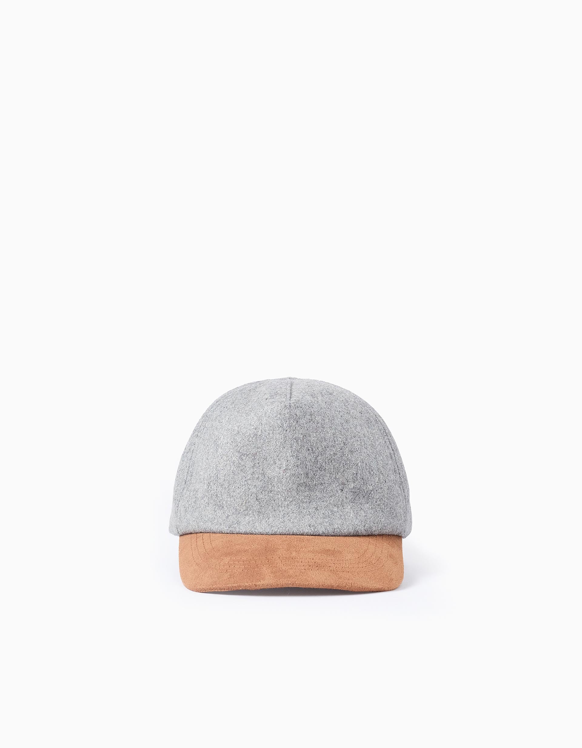 Casquette Combinée pour Garçon, Gris/Camel