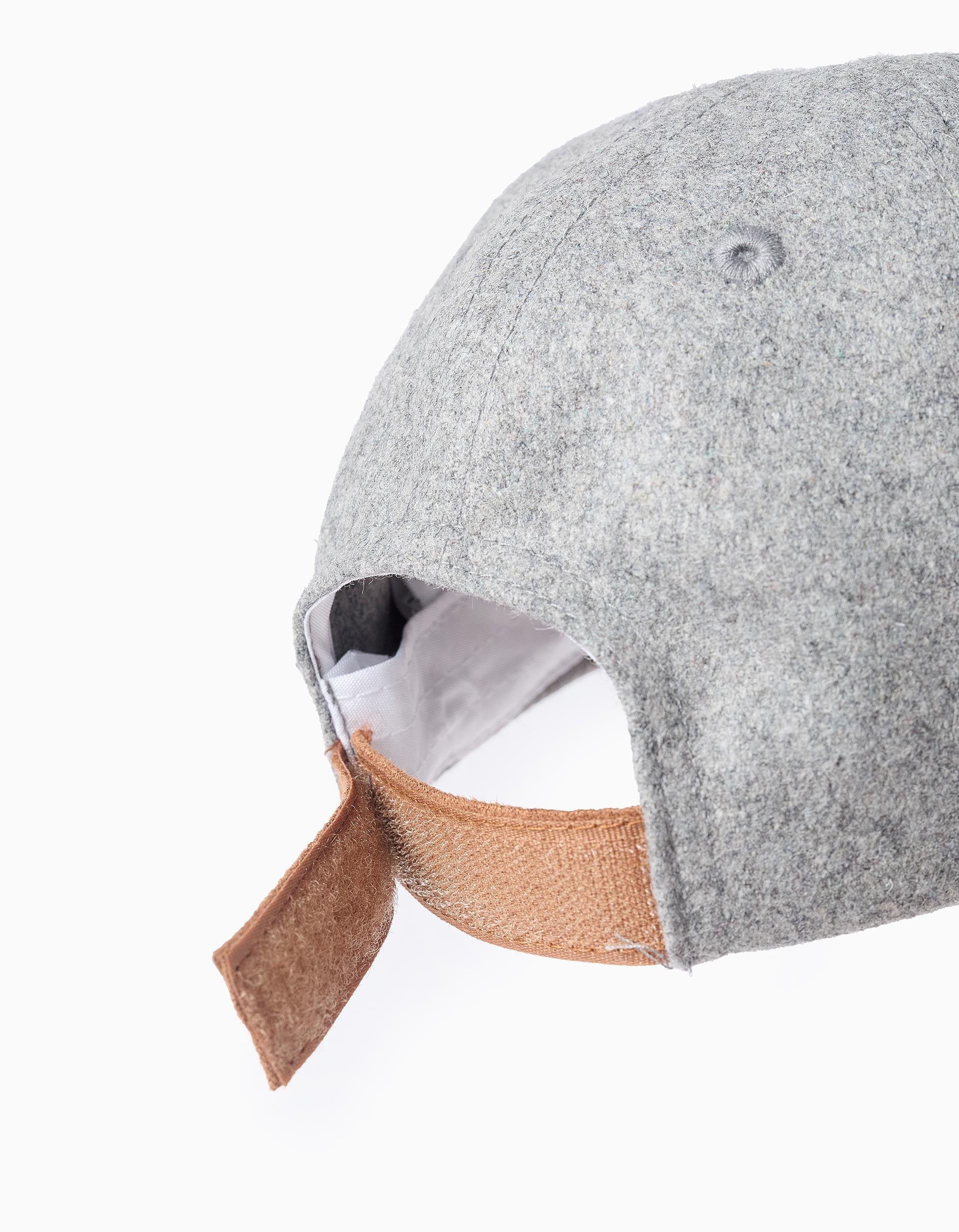 Casquette Combinée pour Garçon, Gris/Camel