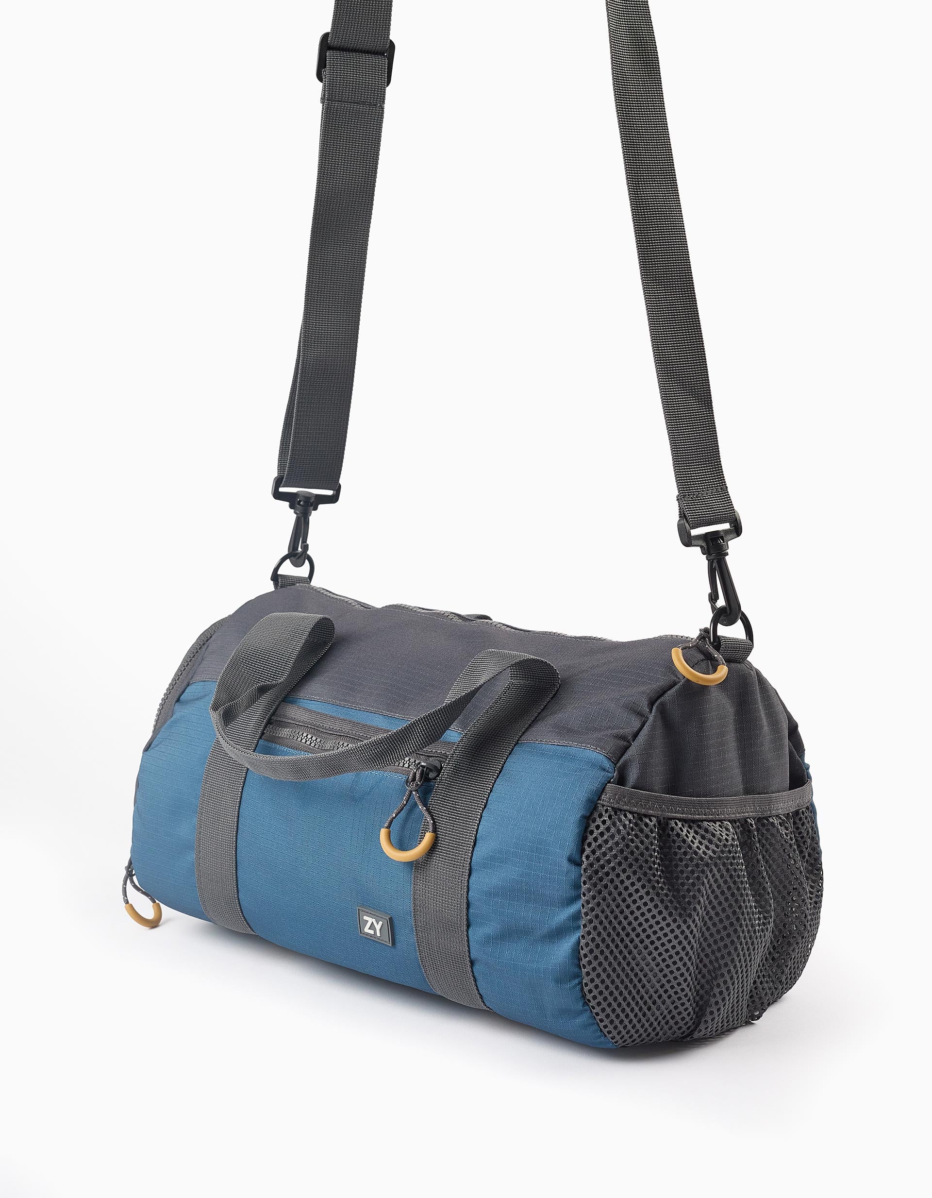 Sports Bag for Boys, Grey/Blue