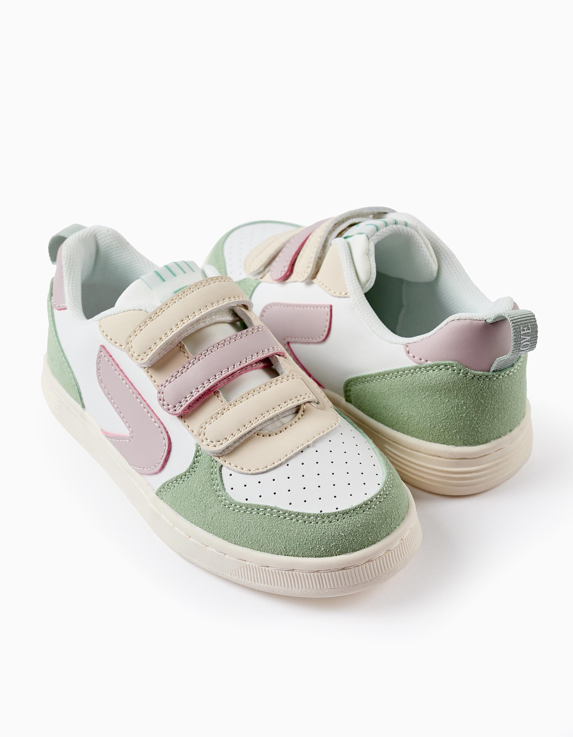 Baskets pour Fille 'ZY Move', Blanc/Rose/Vert