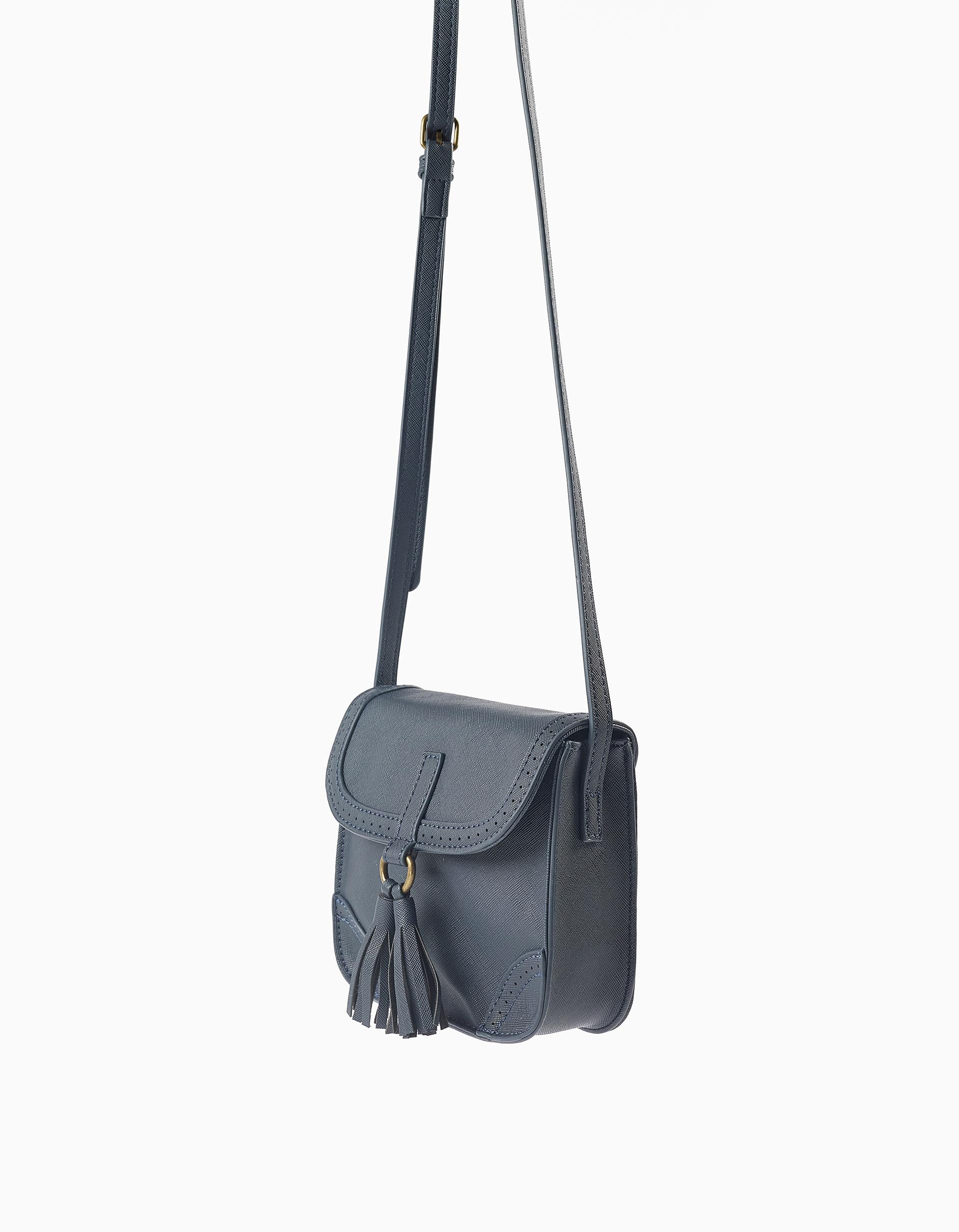 Bolso Bandolera Con Berloques para Bebé y Niña, Azul Oscuro