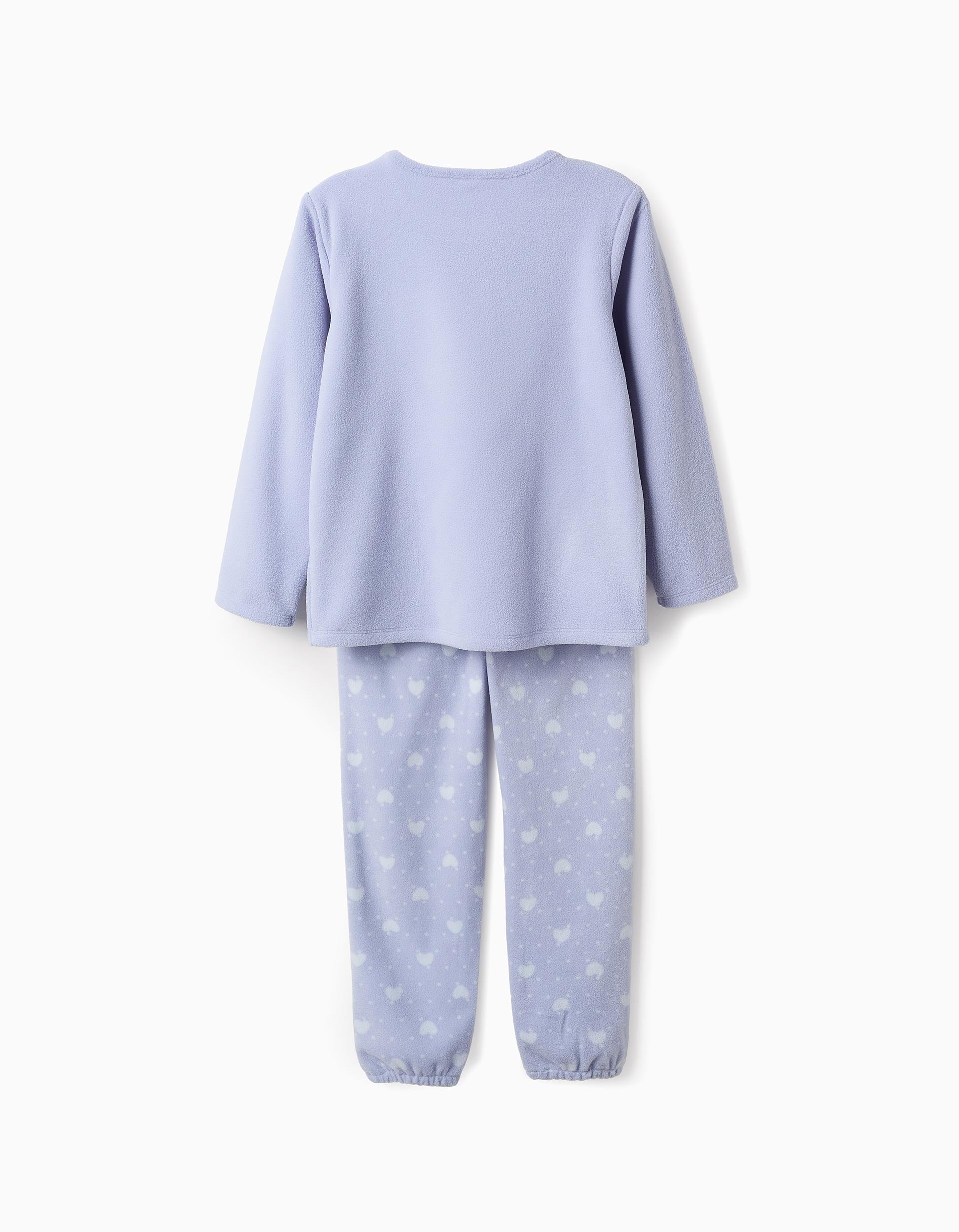 Pijama Polar para Menina 'Coração', Azul