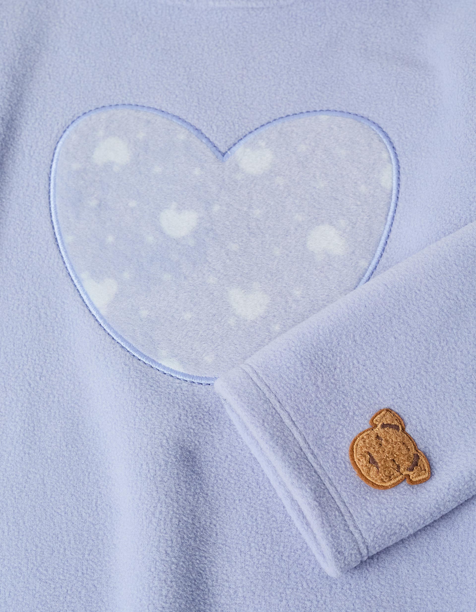 Pijama Polar para Niña 'Corazón', Azul