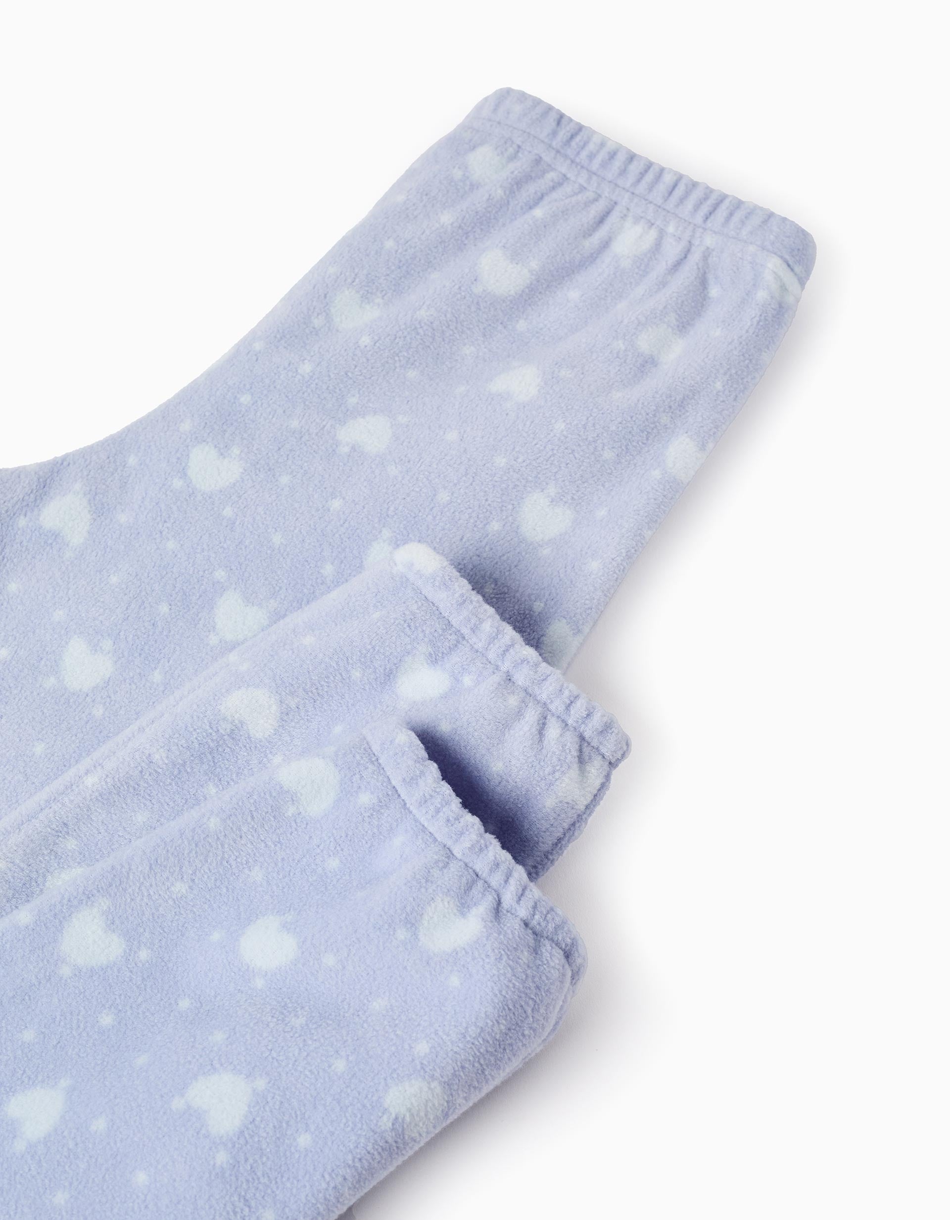 Pijama Polar para Menina 'Coração', Azul