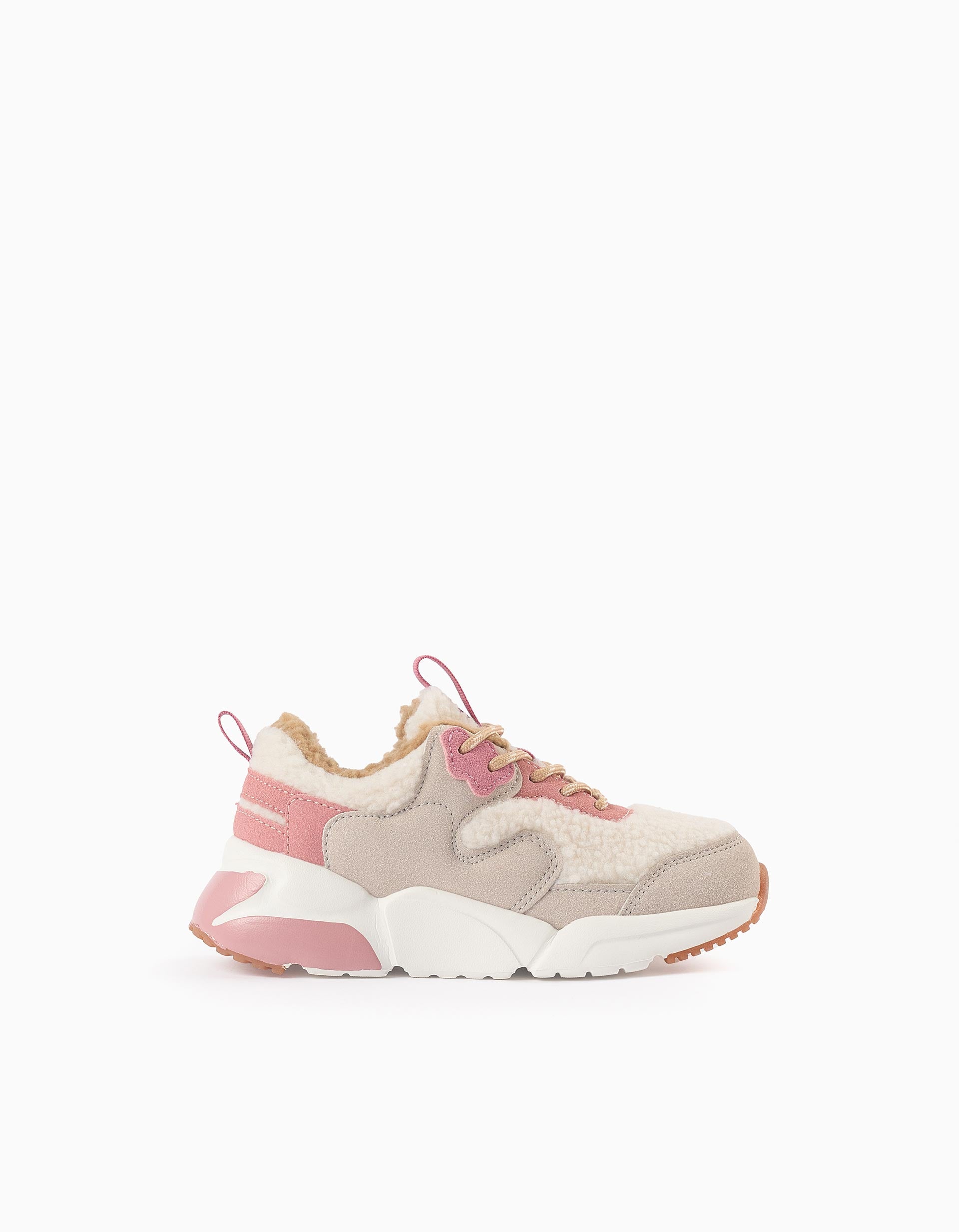 Baskets en Sherpa pour Fille 'Superlight Runner', Rose/Beige