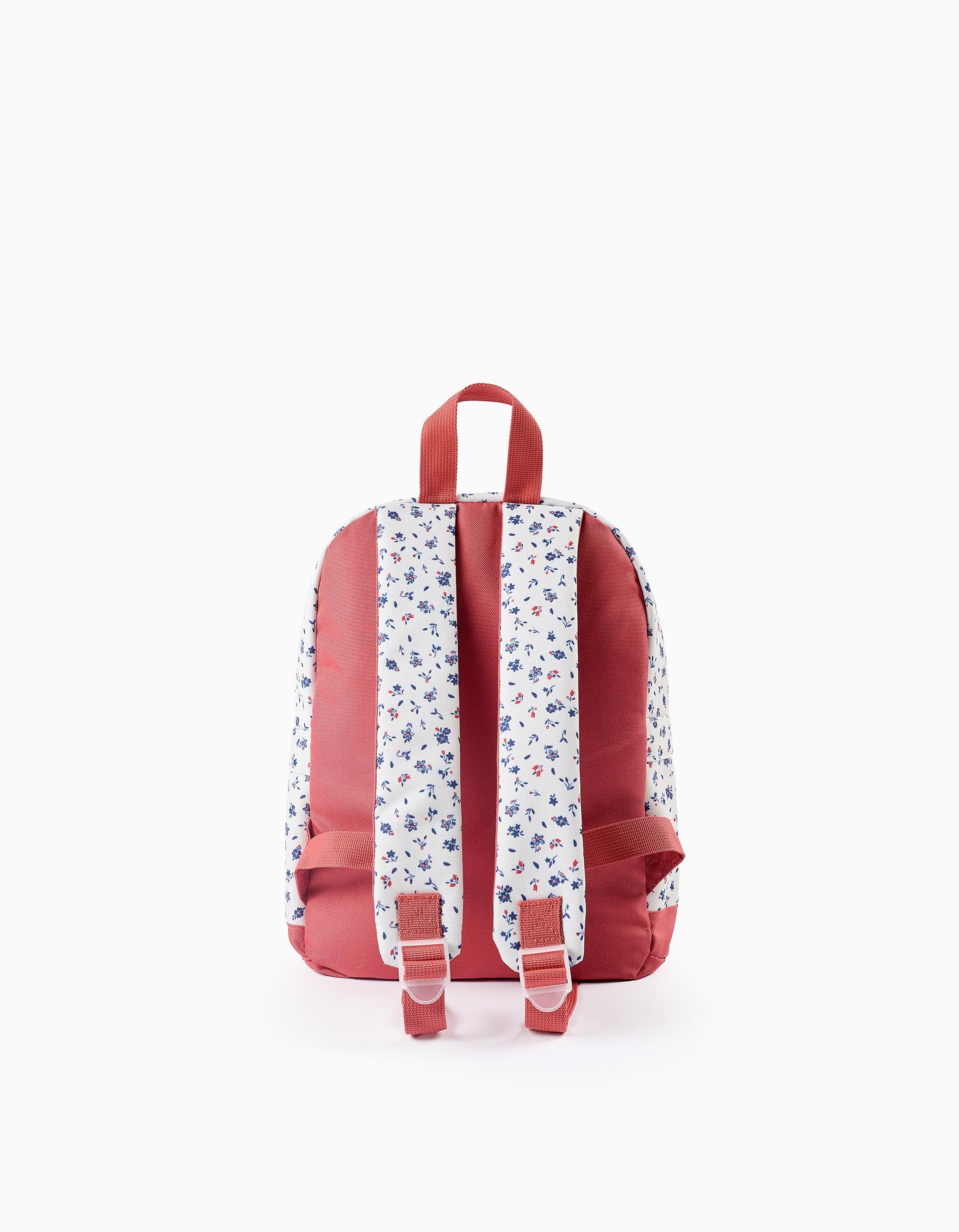 Mochila Floral para Bebé e Menina, Bege/Laranja