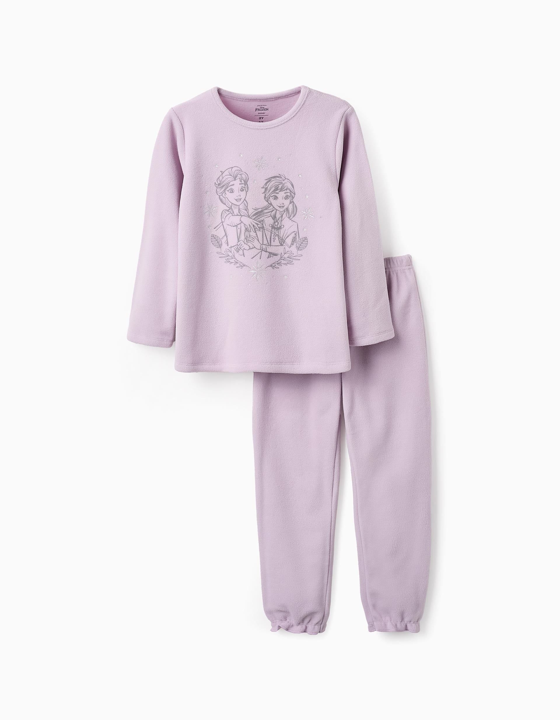 Pyjama en Polaire pour Fille 'Elsa & Anna', Lilas