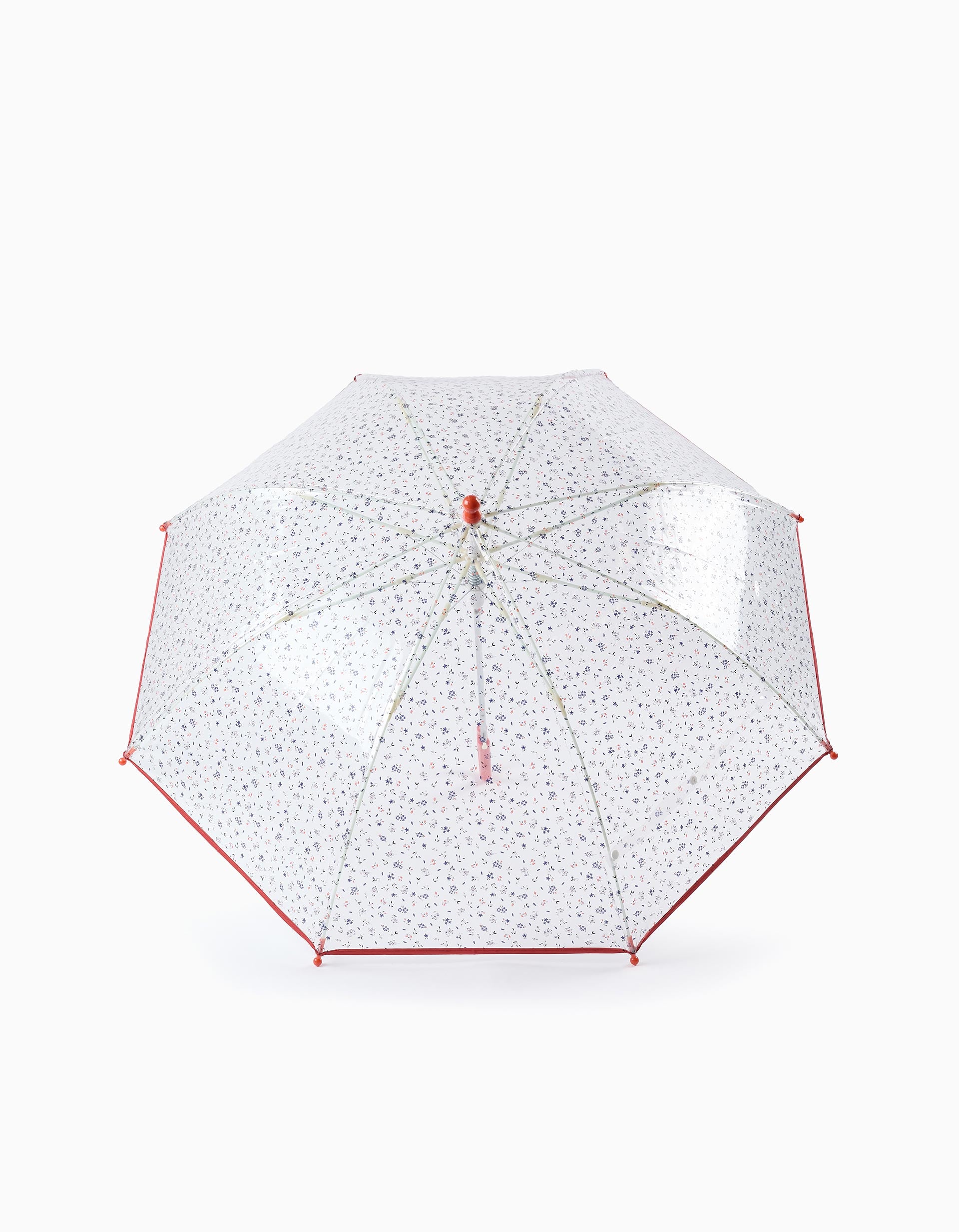 Parapluie pour Bébé et Fille 'Fleurs', Transparent/Orange