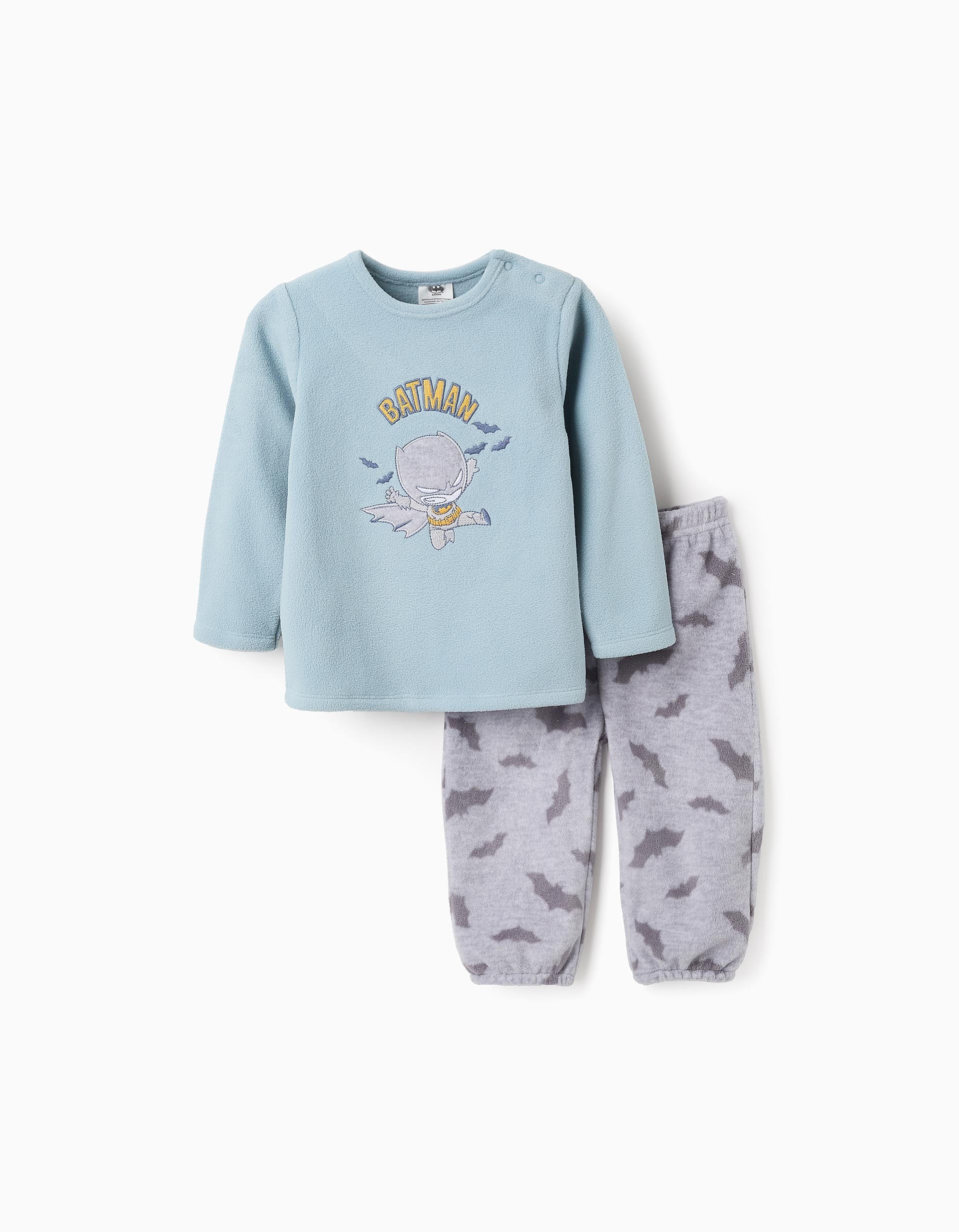 Pijama Polar para Bebé Niño 'Batman', Gris/Azul