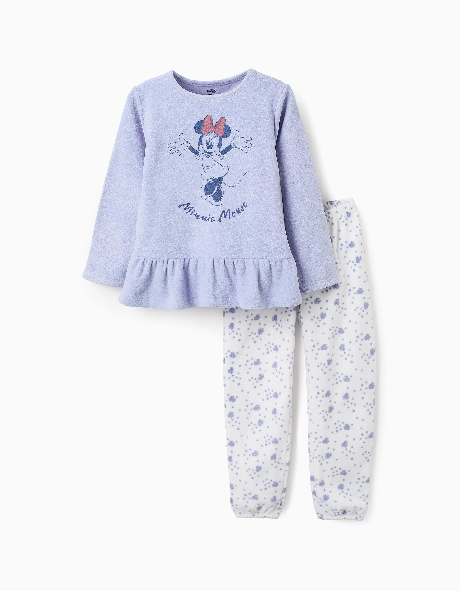 Pyjama Polaire pour Fille 'Minnie', Bleu/Blanc