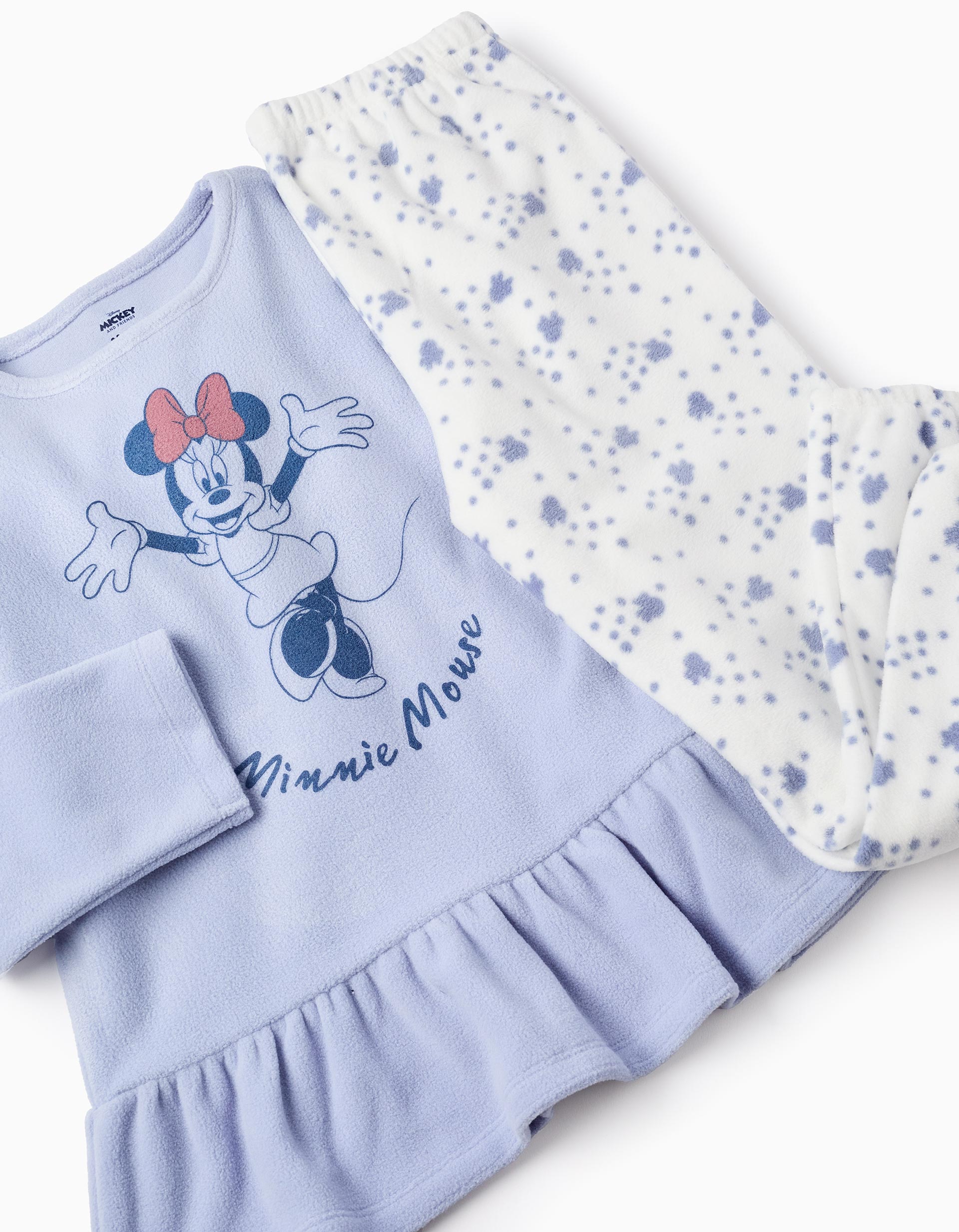 Pyjama Polaire pour Fille 'Minnie', Bleu/Blanc