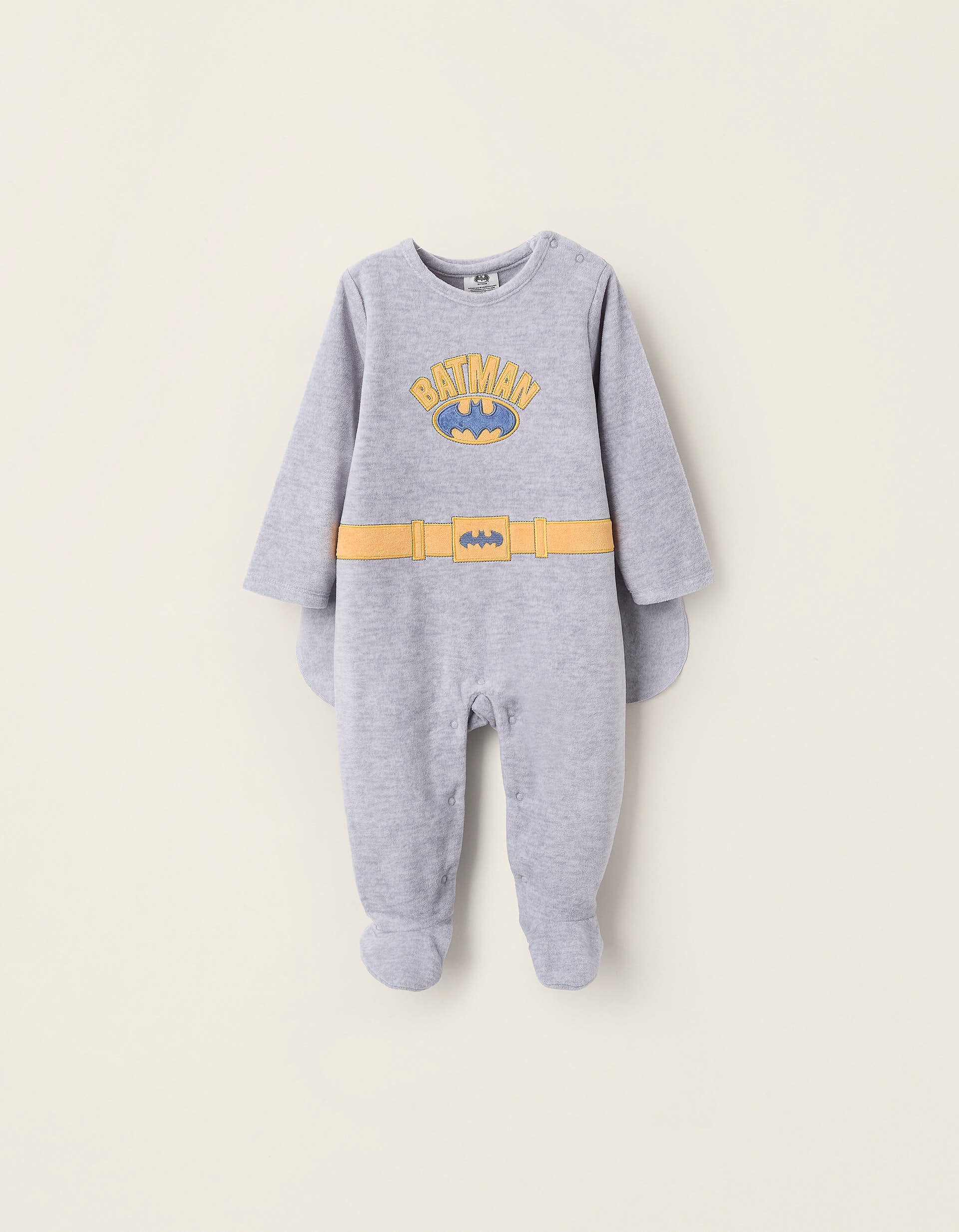 Babygrow Polar com Capa Amovível para Bebé Menino 'Batman', Cinza