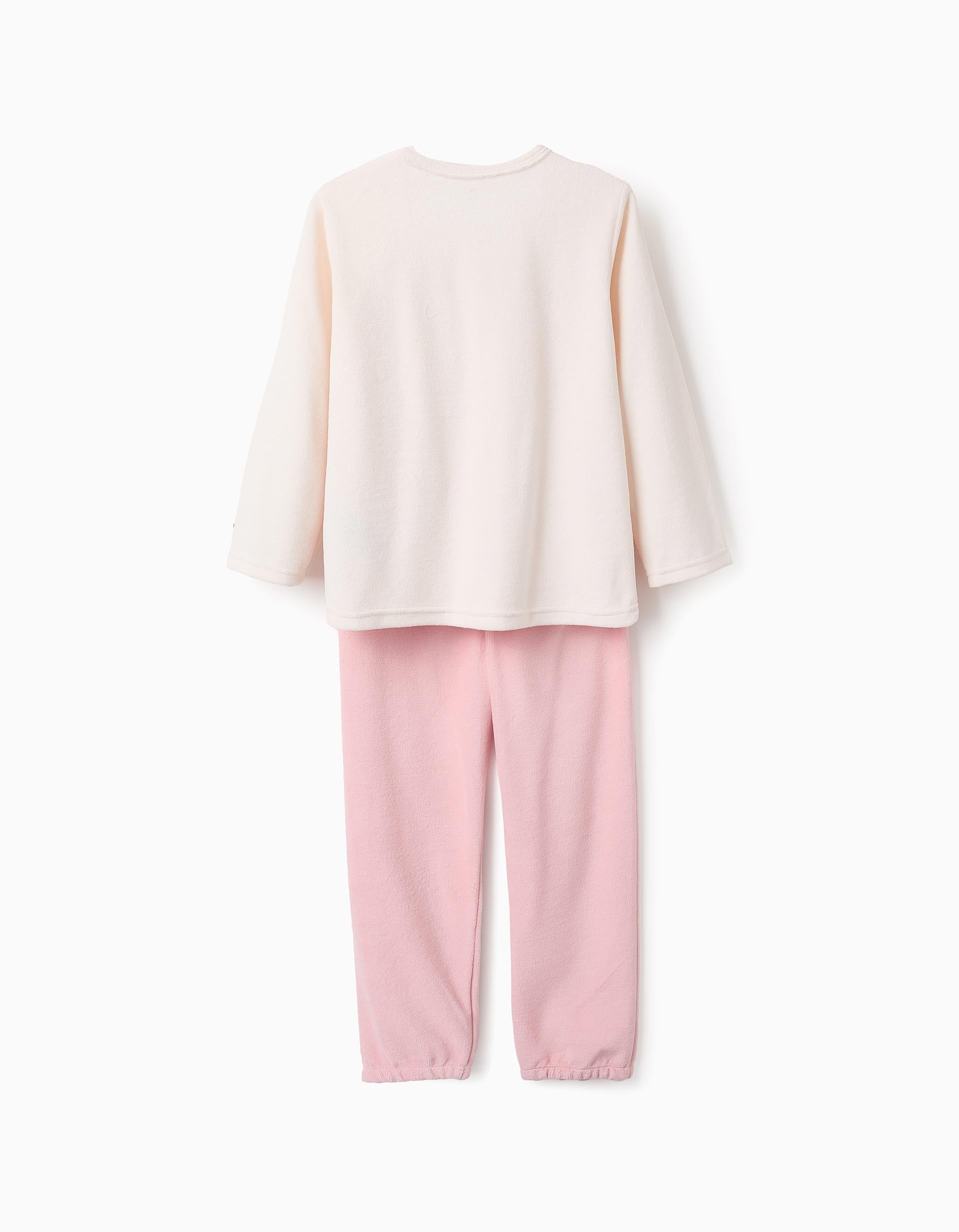 Pyjama en Velours Imprimé pour Fille 'Chouette', Rose