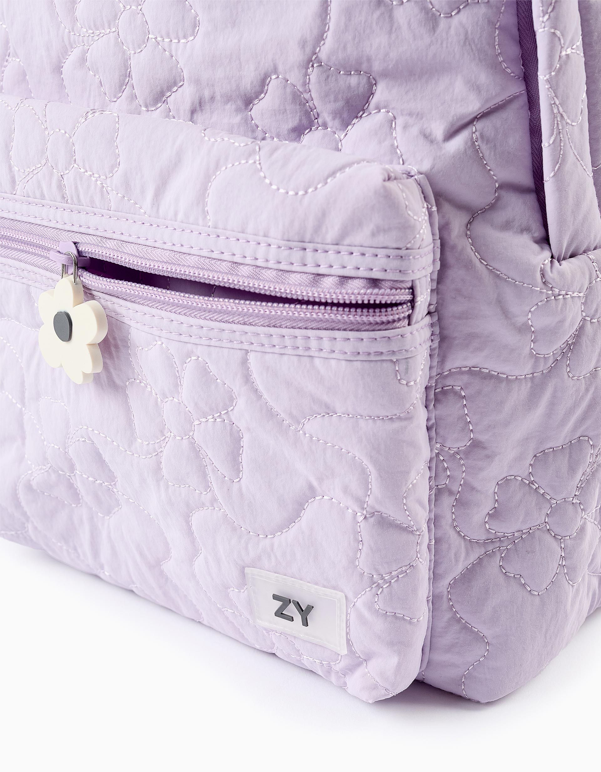 Sac à Dos Rembourré floral pour bébé et fille , Lilas