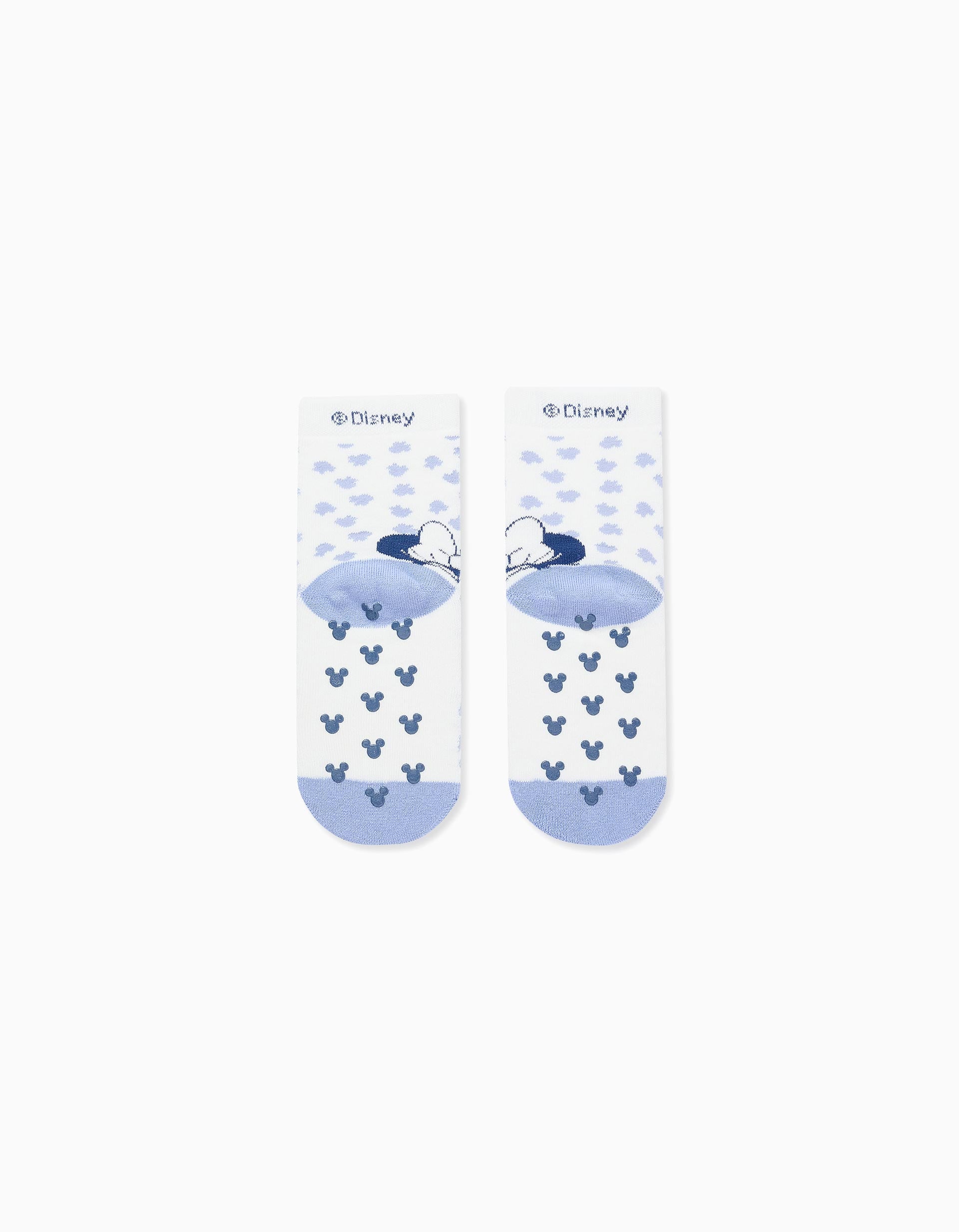 Calcetines Antideslizantes para Niña 'Minnie', Blanco/Azul