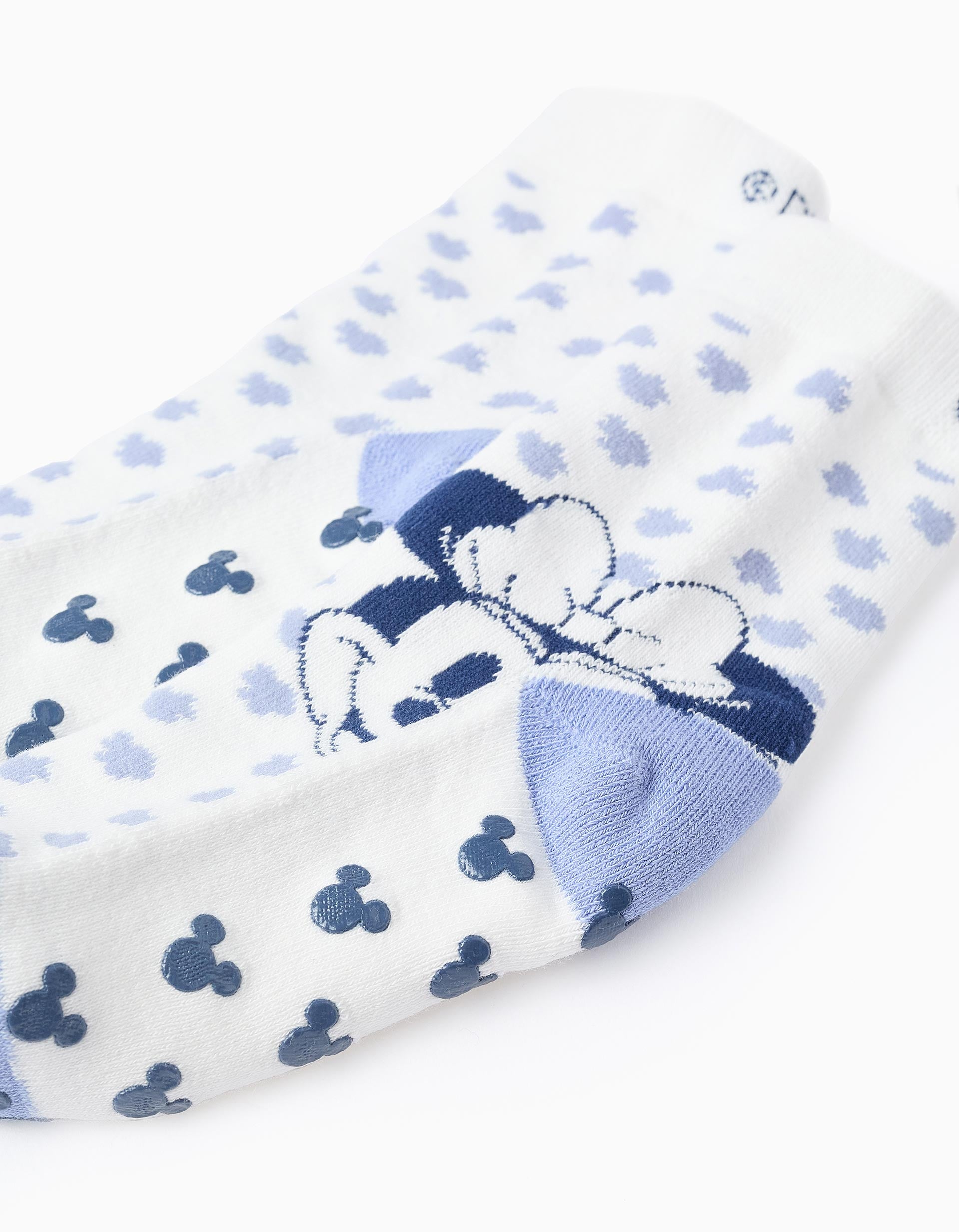 Meias Antiderrapantes para Menina 'Minnie', Branco/Azul