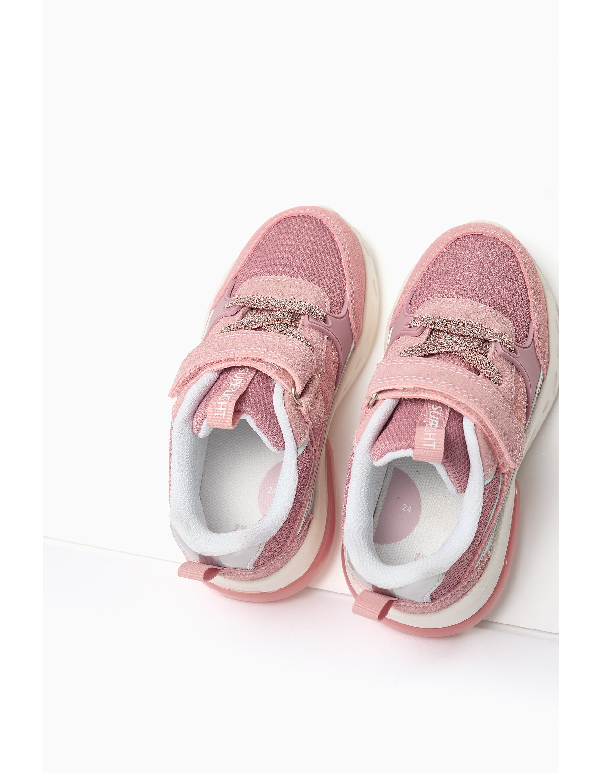 Baskets Lumineuses pour Bébé Fille 'Superlight Runner', Rose