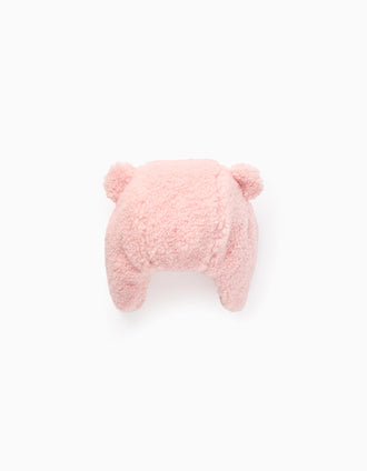 Gorro de Sherpa com Orelhinhas para Bebé Menina, Rosa