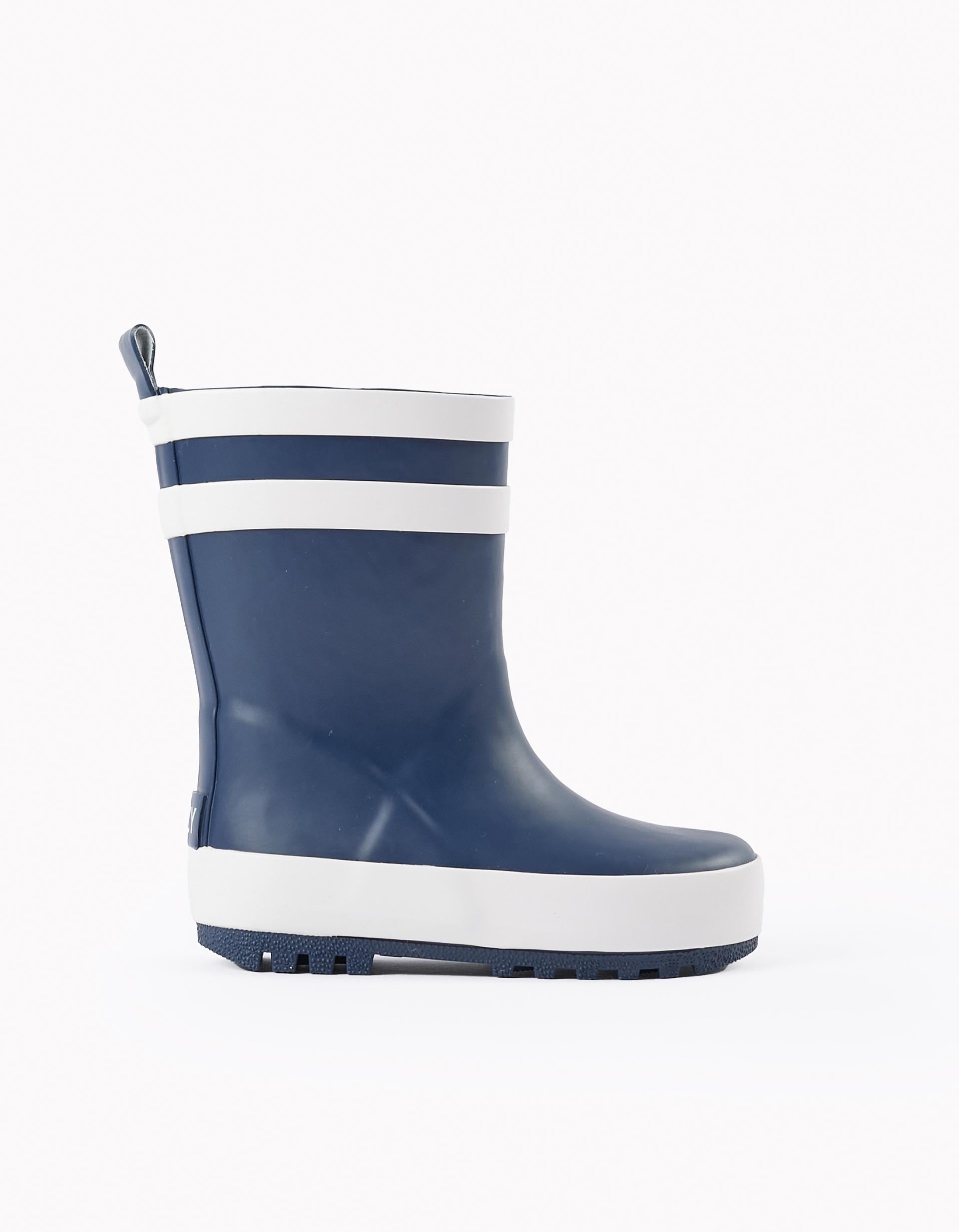 Bottes de Pluie à Rayures pour Bébé, Bleu Foncé