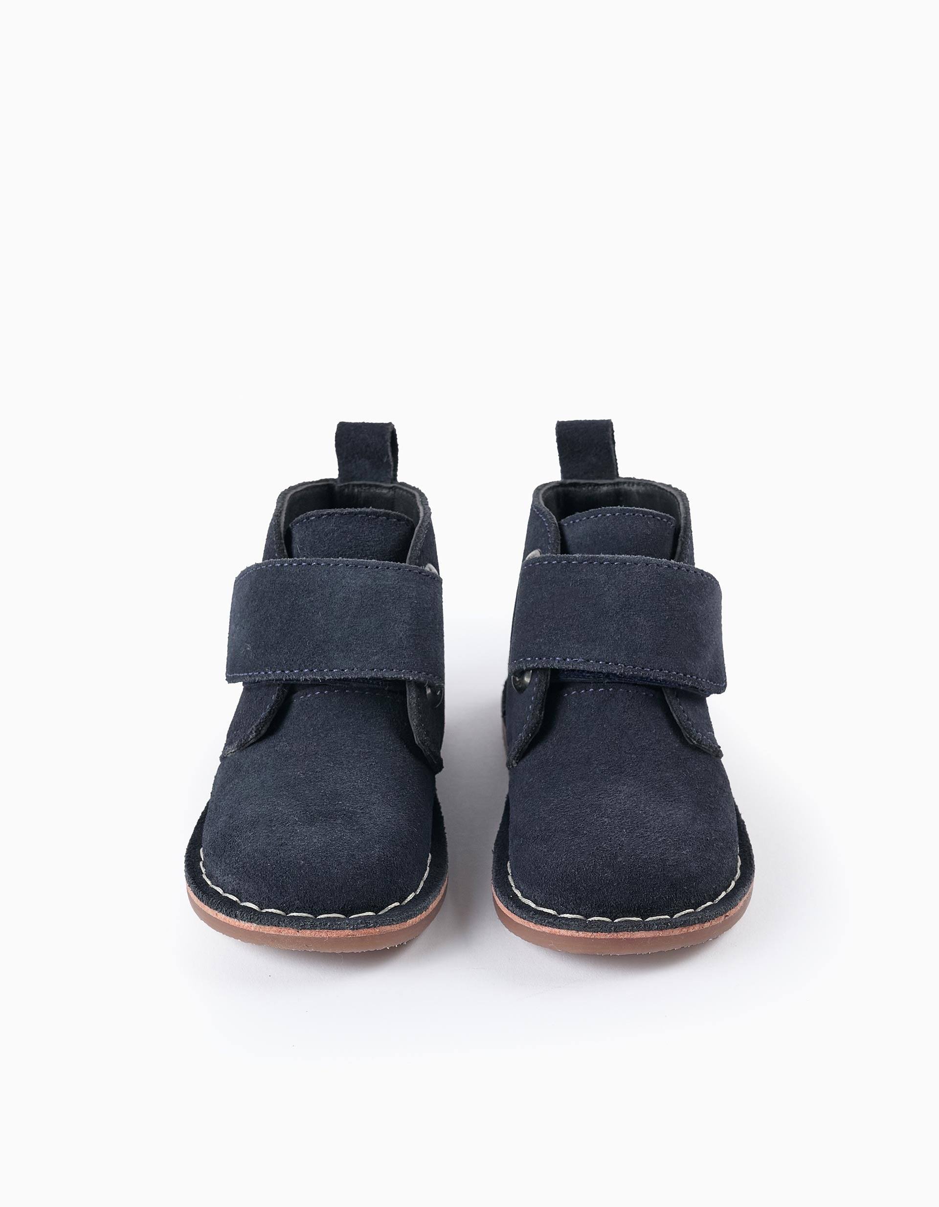 Bottes en Cuir Suédé pour Bébé Garçon, Bleu Foncé