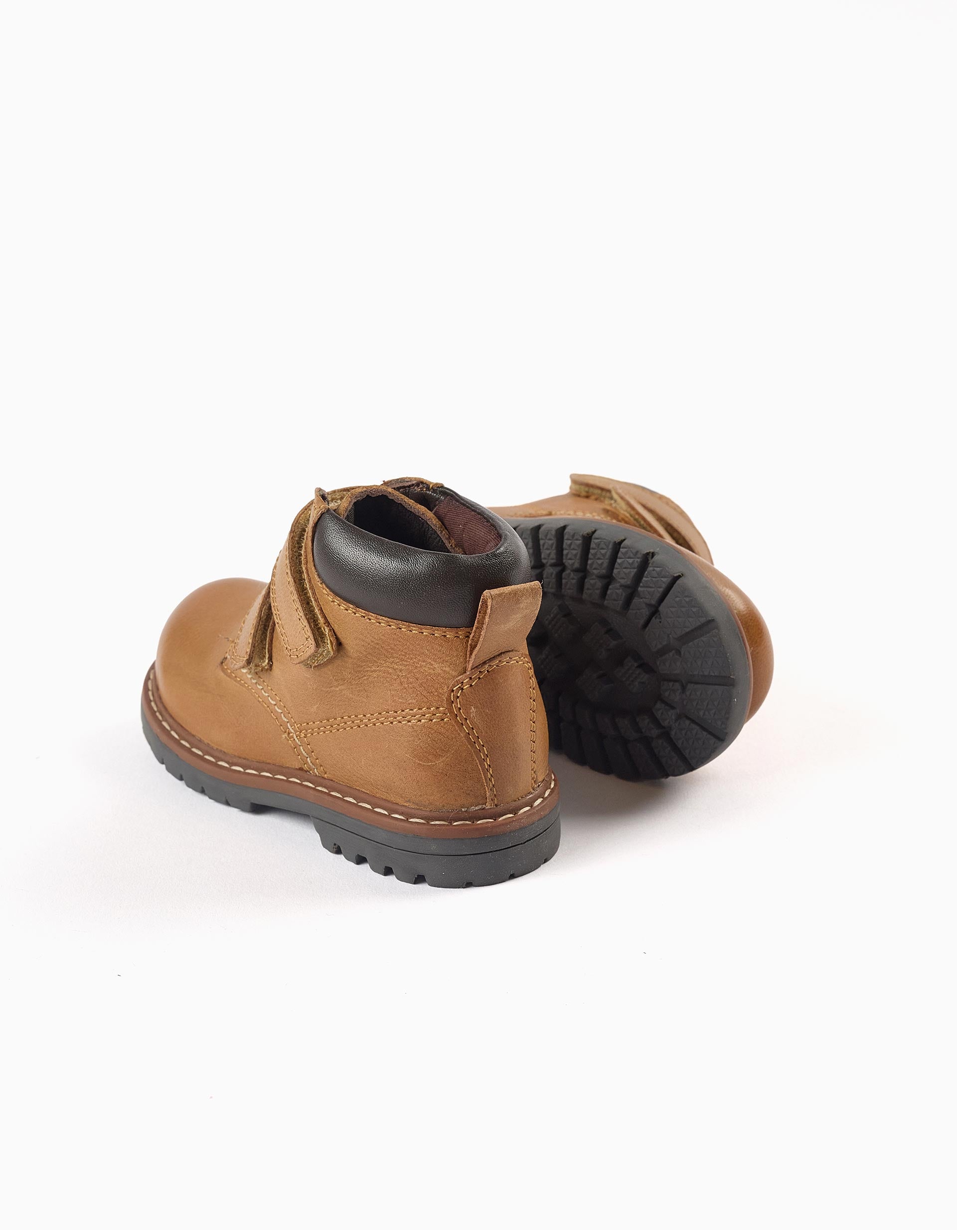 Bottes en Cuir pour Bébé Garçon, Camel