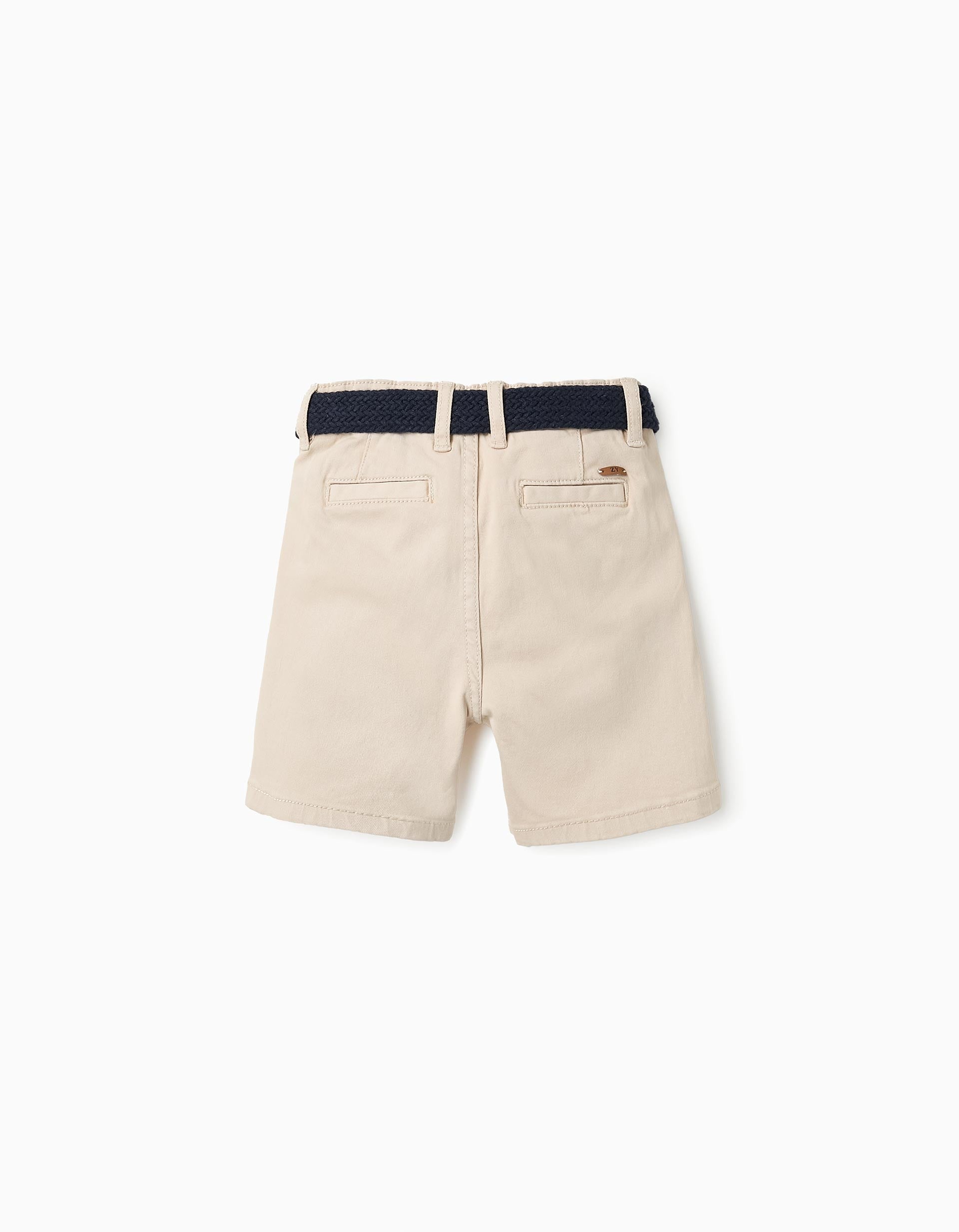 Pantalones Chino con Cinturón para Bebé Niño, Beige