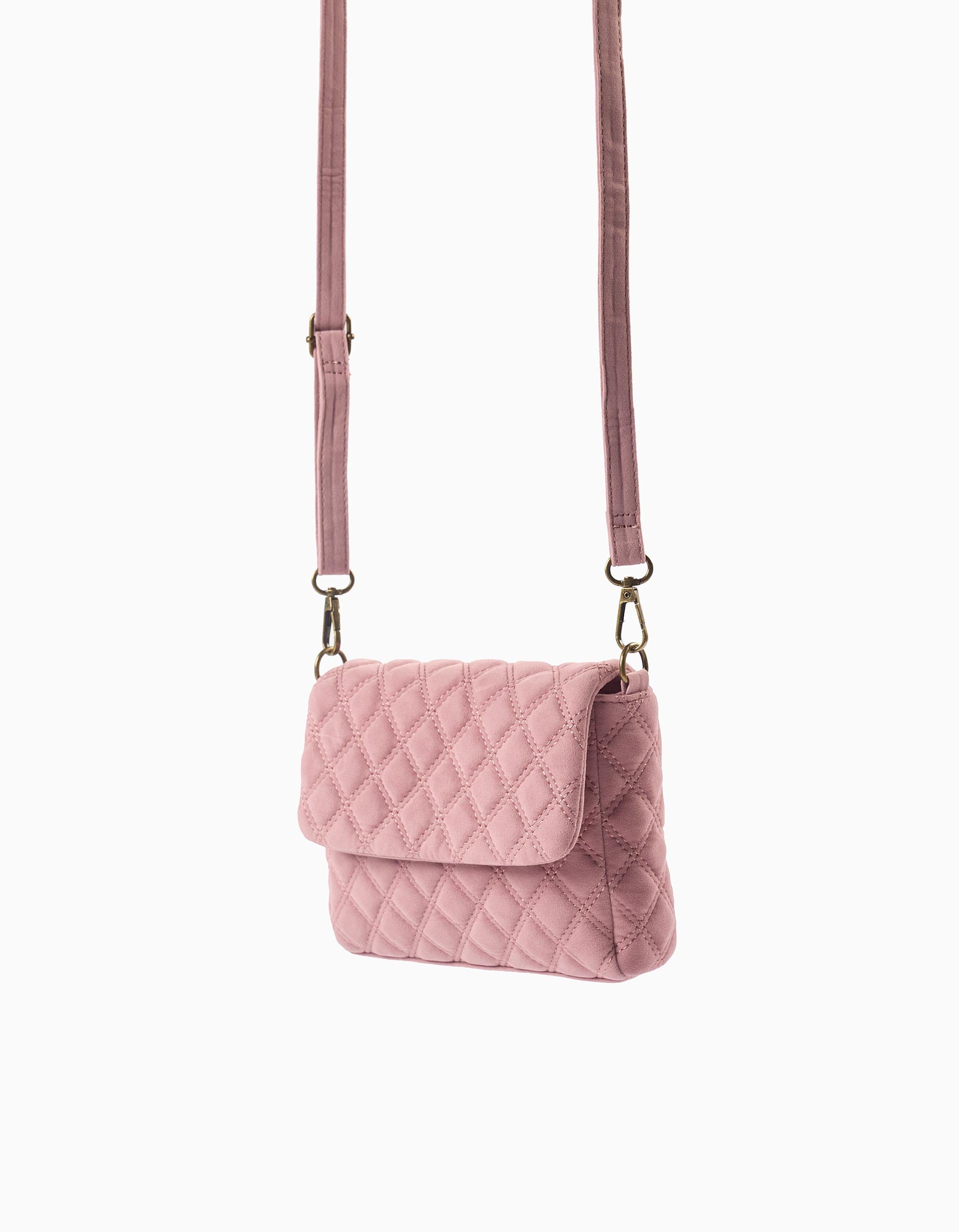 Bolso Bandolera De Antelina para Bebé y Niña, Rosa