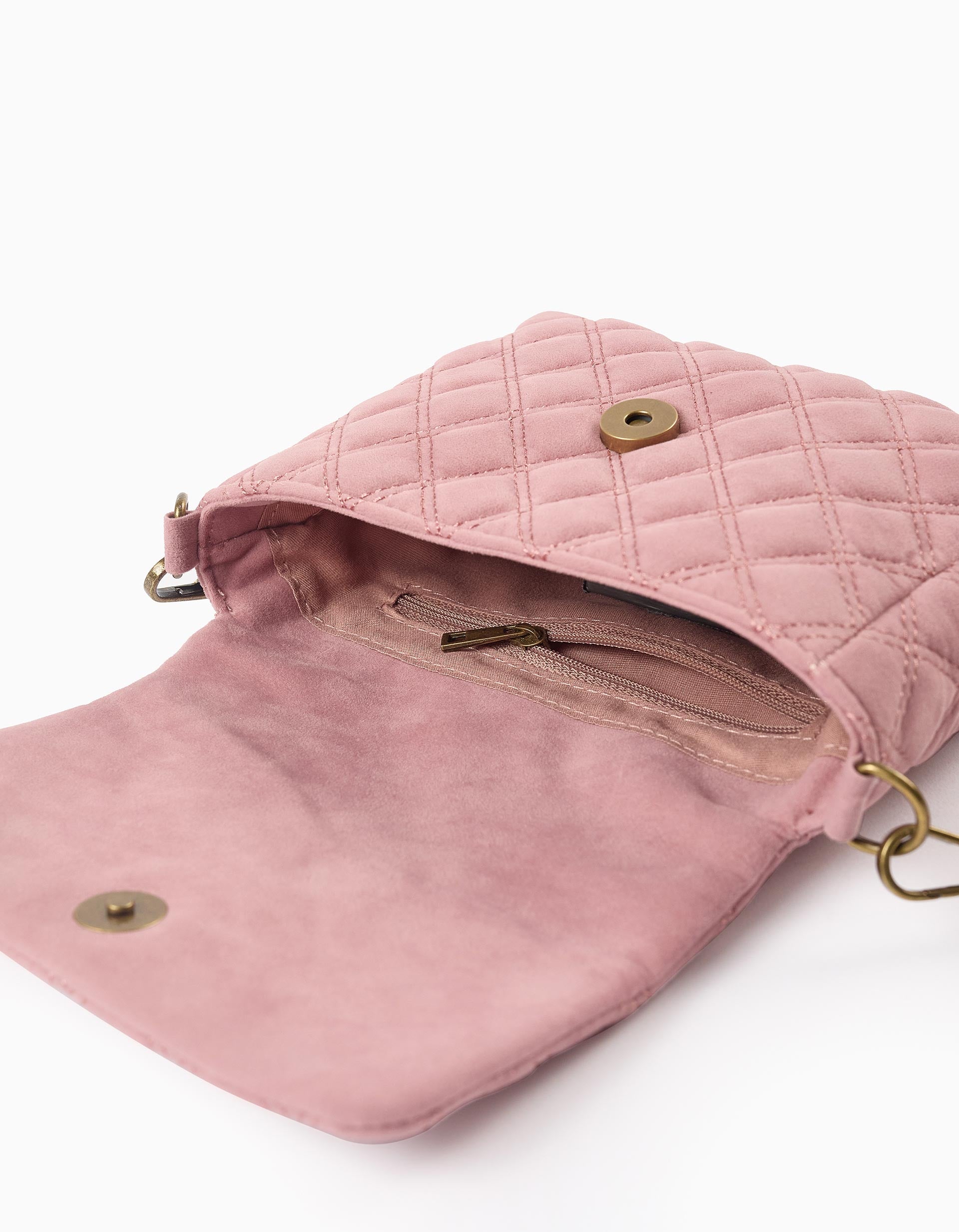 Bolso Bandolera De Antelina para Bebé y Niña, Rosa