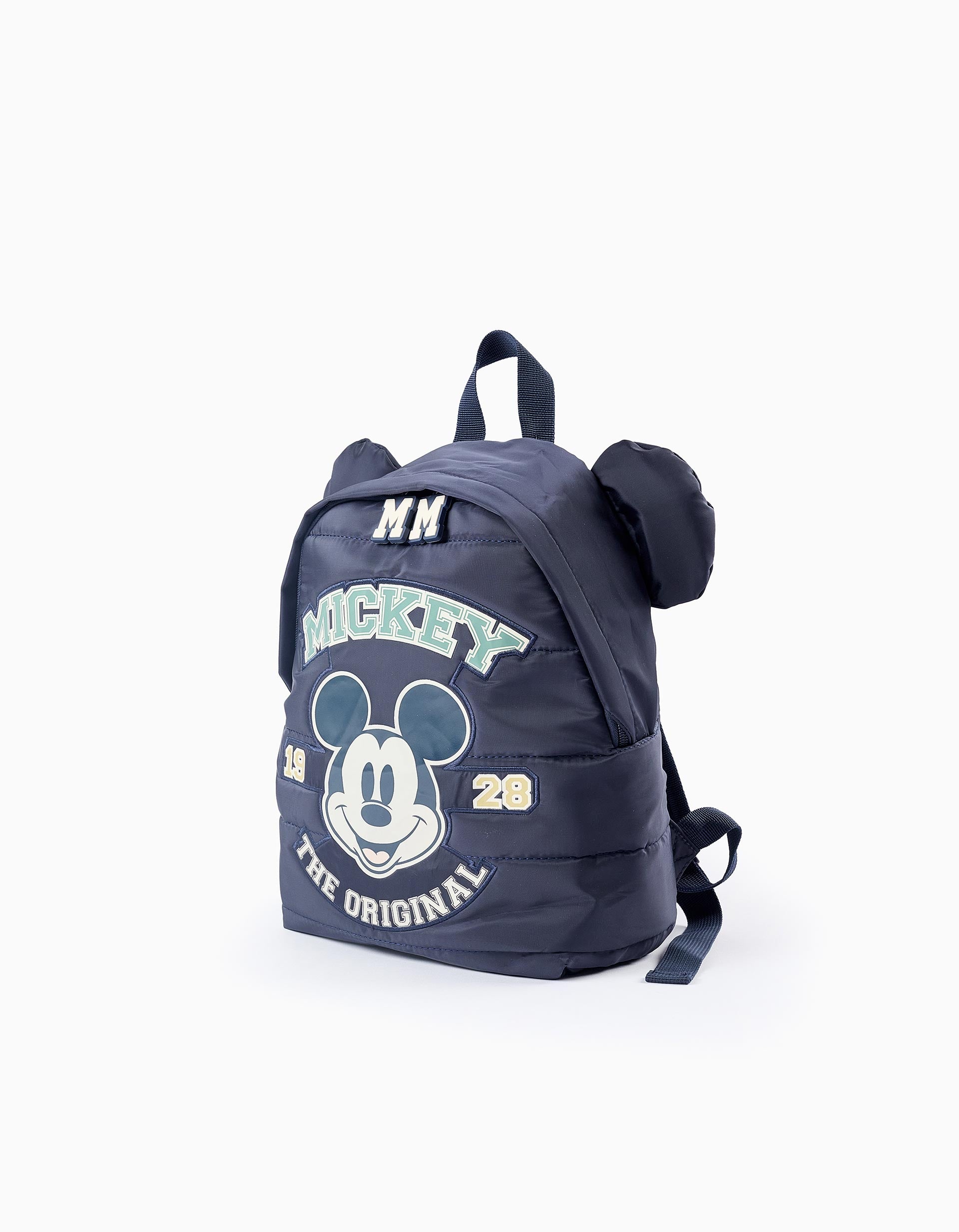 Mochila Almofadada para Bebé Menino 'Mickey', Azul Escuro