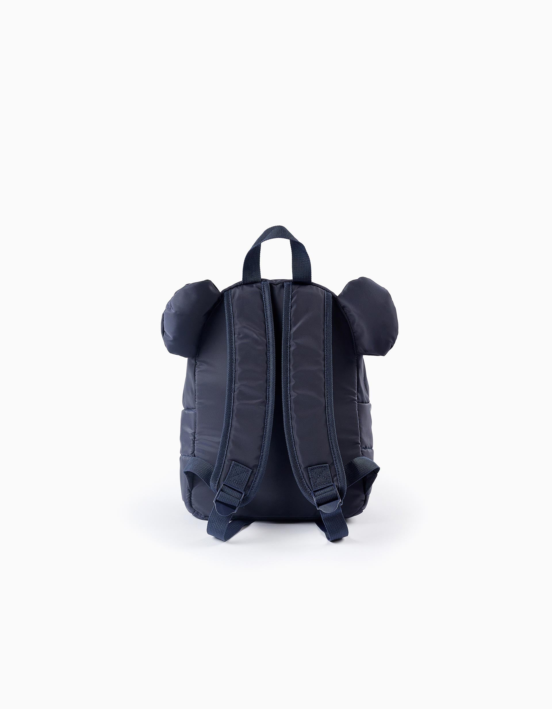 Mochila Acolchada para Bebé Niño 'Mickey', Azul Oscuro