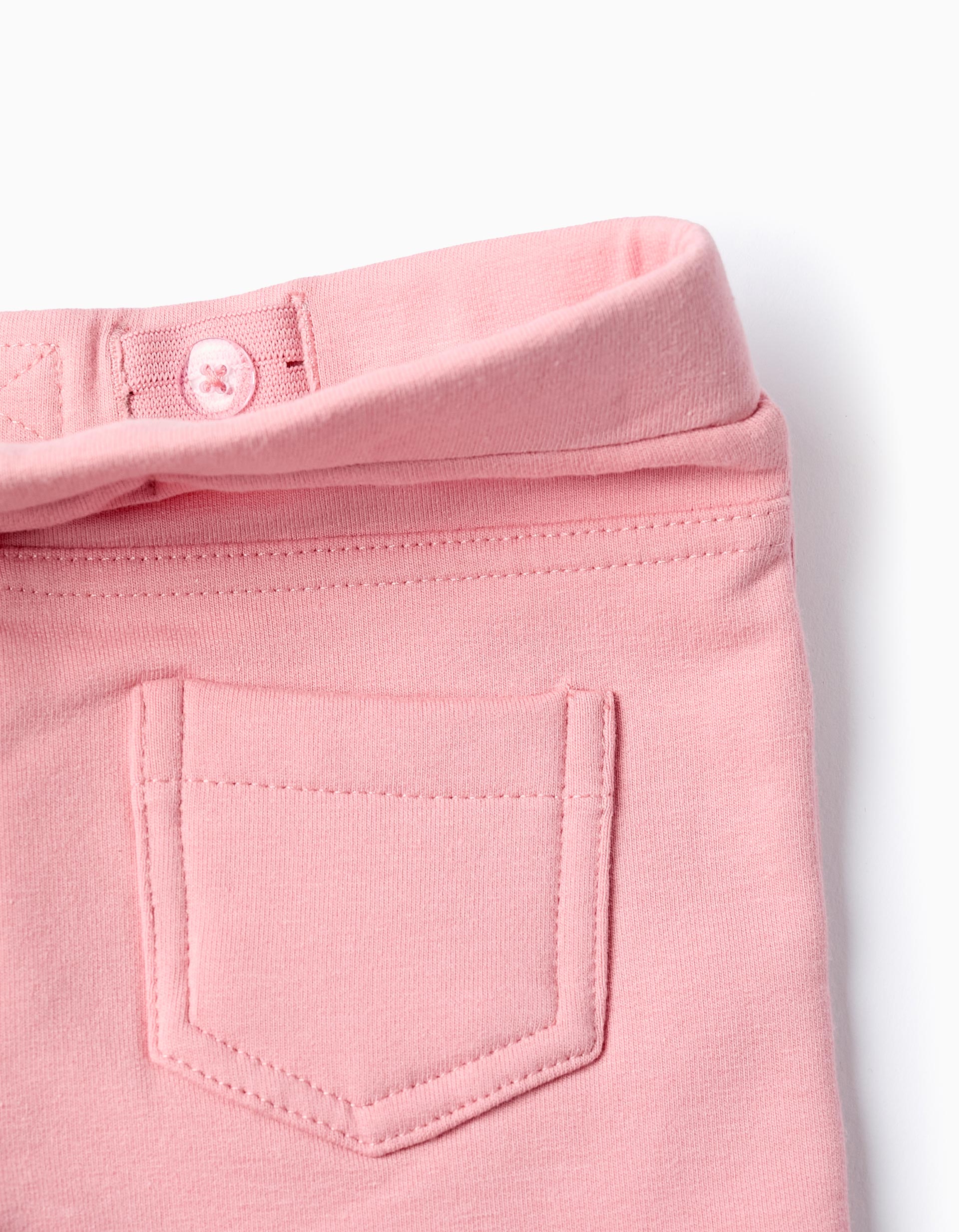 Jeggings Cardadas para Bebé Menina, Rosa