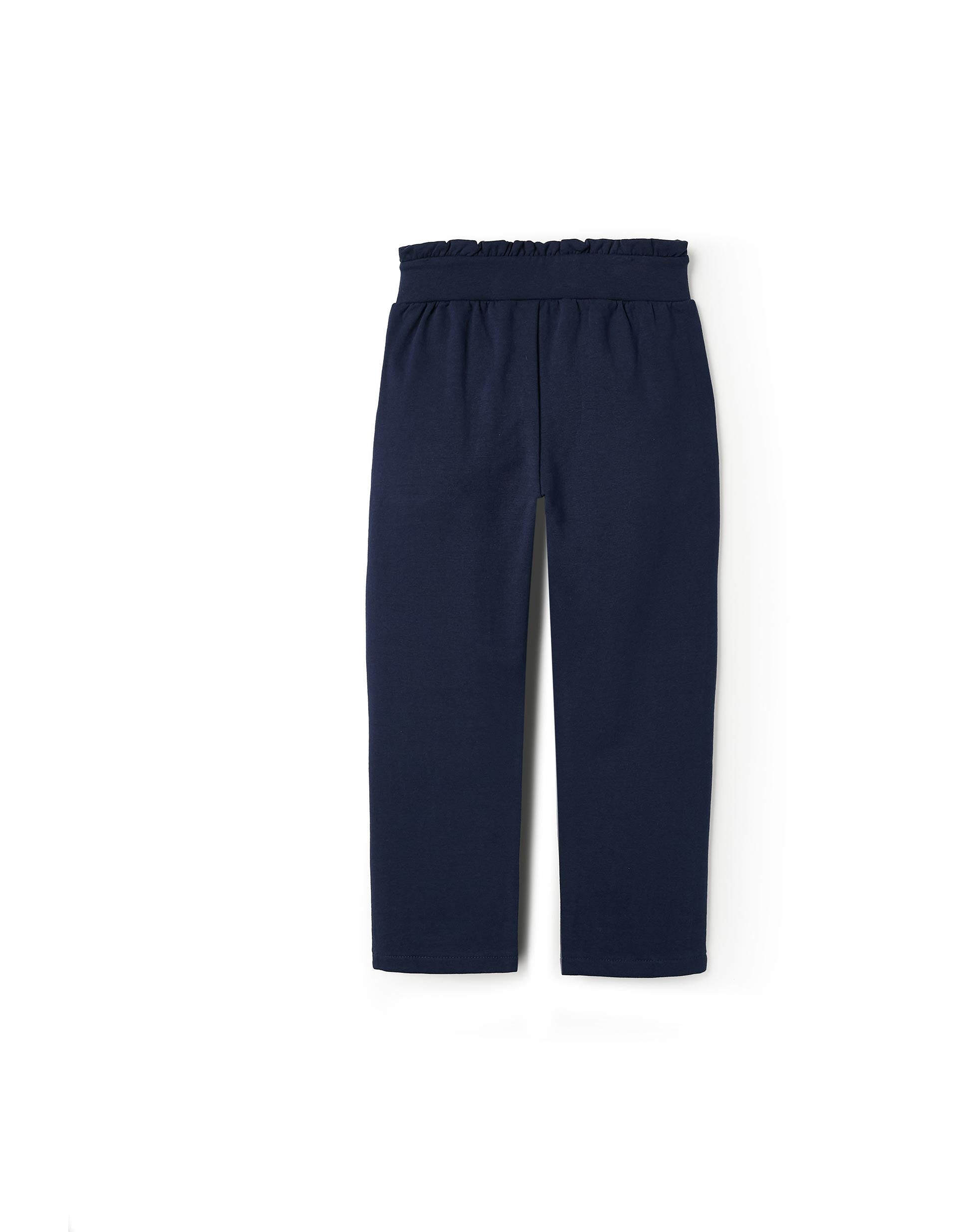 Pantalones Perchados con Pinzas para Niña, Azul Oscuro