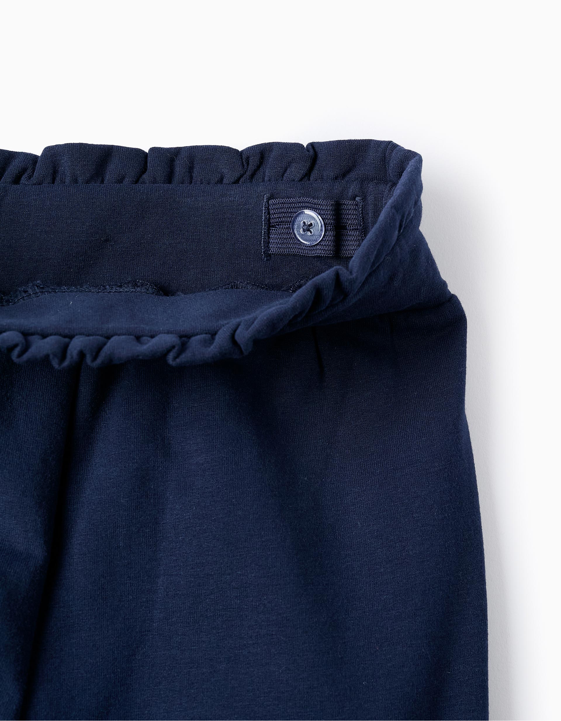 Pantalon Gratté avec Pinces pour Fille, Bleu Foncé